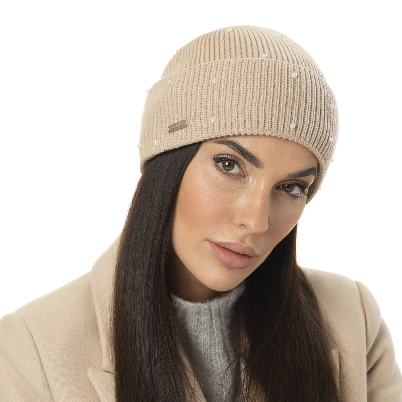 Cappellino In Maglia 100% Cashmere - Azzurro – Bruno Manetti - Foto 12