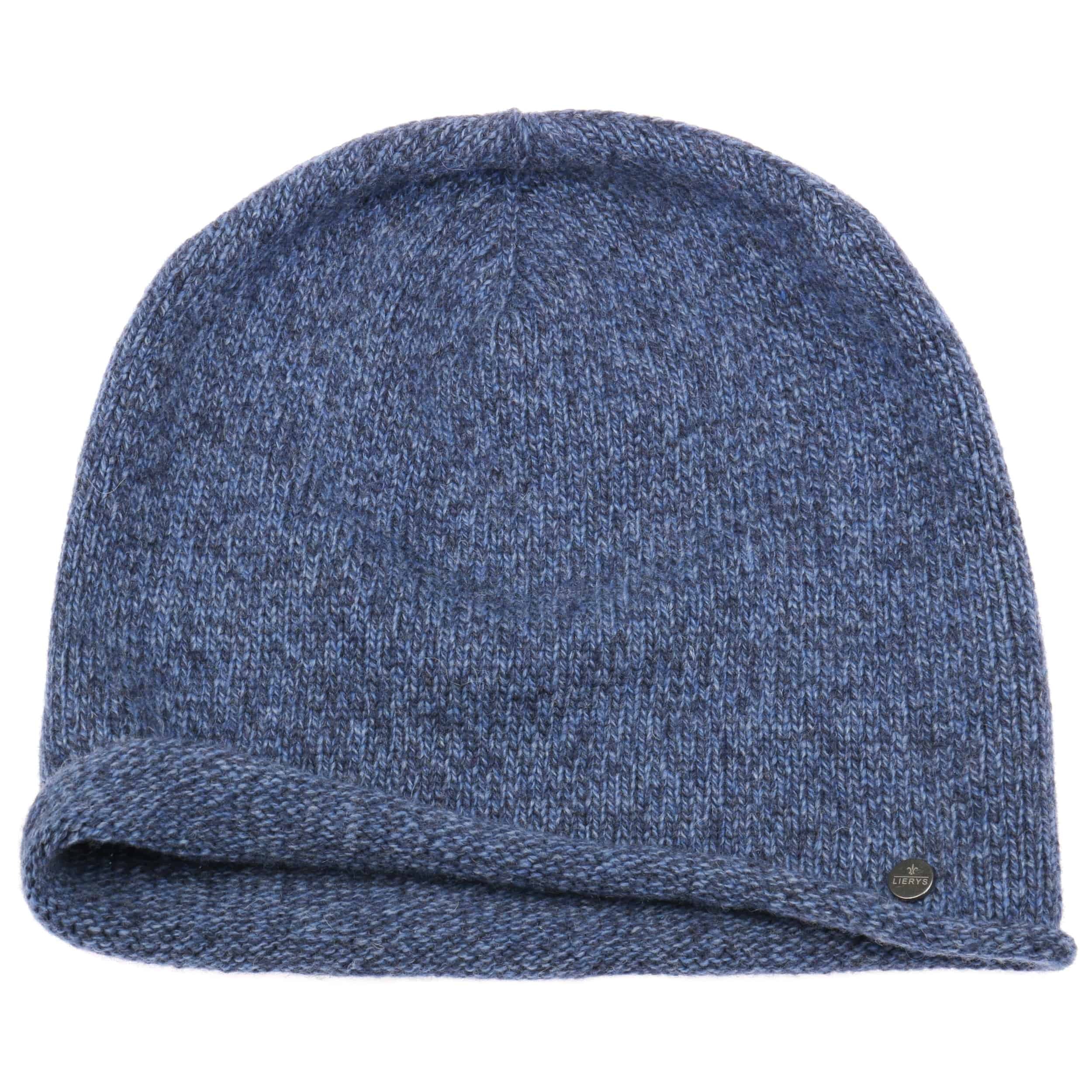 Berretto con bordo arrotolato in misto Cashmere