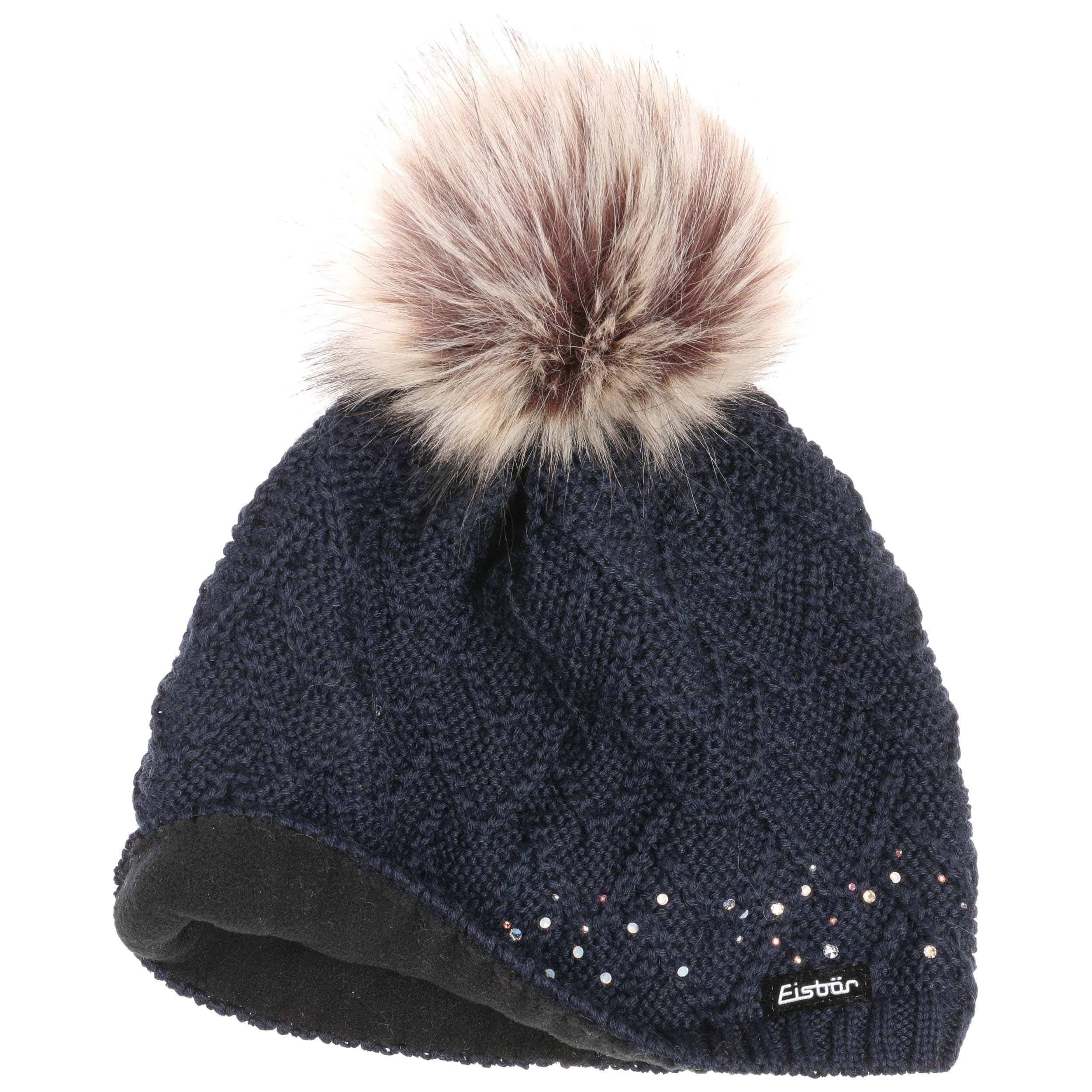 Eisbär Kunita Berretto Con Pompon Per Bambini - Colore Viola, Morbido E Caldo