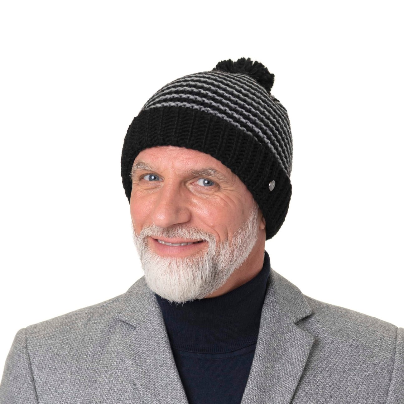 Berretto Da Uomo Stripes Hat 16 - Morbido A Doppio Strato, Maglia Fine - 3