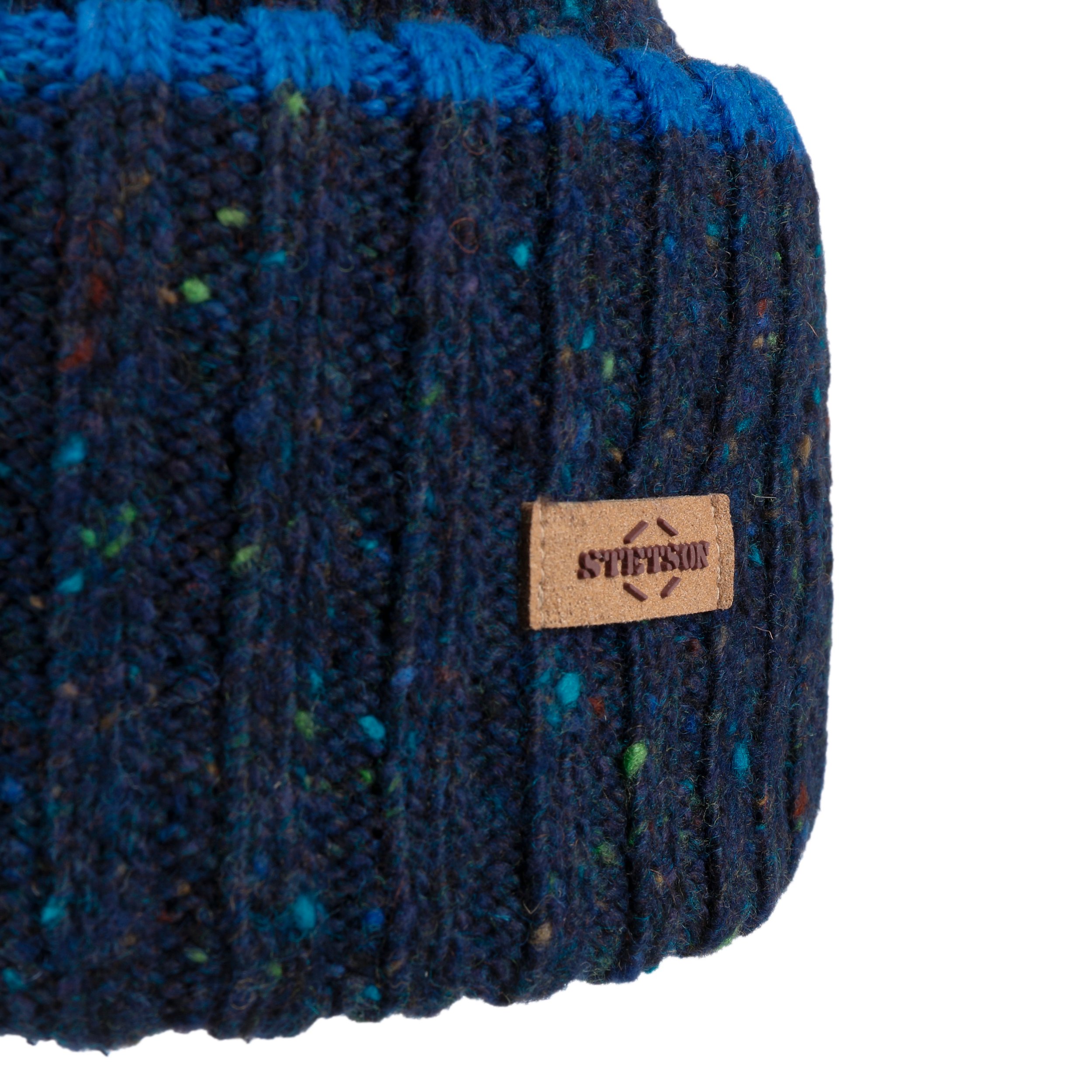 Stetson Berretto con Risvolto Tevida Merino Uomo - Made in Italy Beanie Invernale Lana Inverno Autunno/Inverno