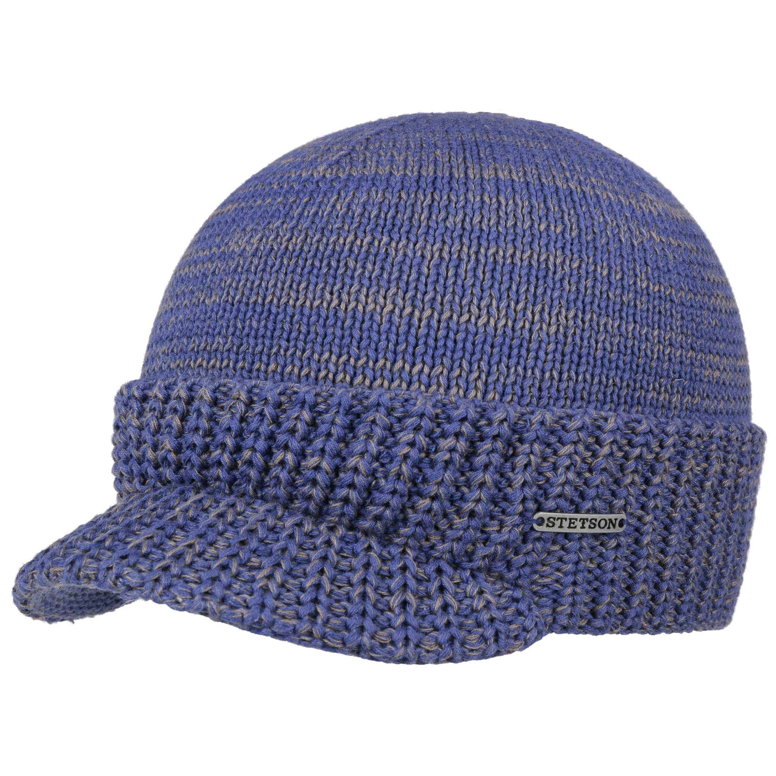 Sterntaler Berretto Invernale In Maglia Fine Con Visiera - Design Colbacco - Blu Samtblau - Unisex