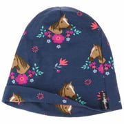 Sterntaler Berretto Bambina Lavorato A Maglia Blu Marino – Taglia 39 – In Lana Merino Con Fodera In Cotone Bio