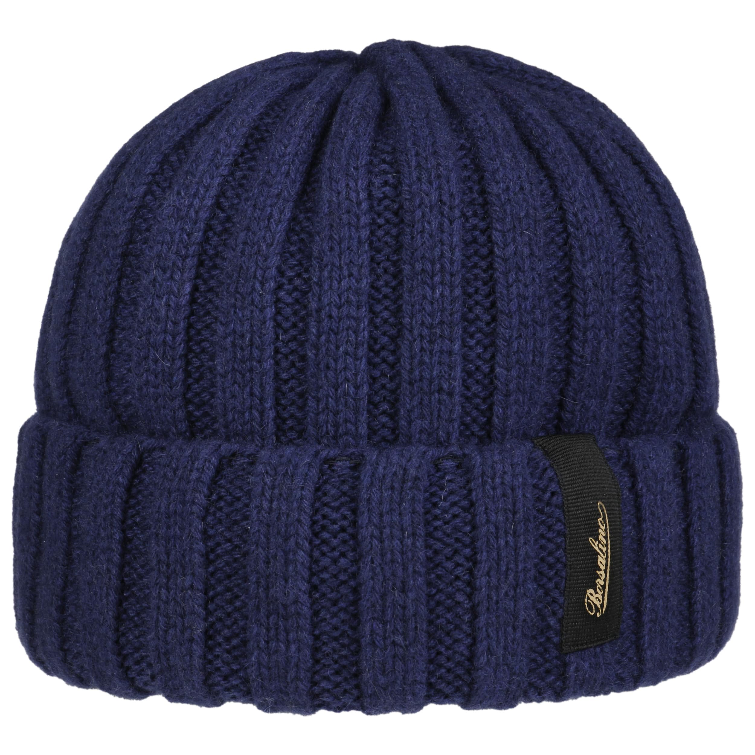 Cashmere Uomo Berretto In Cachemire Beanie Cappello Lana Blu Uomo