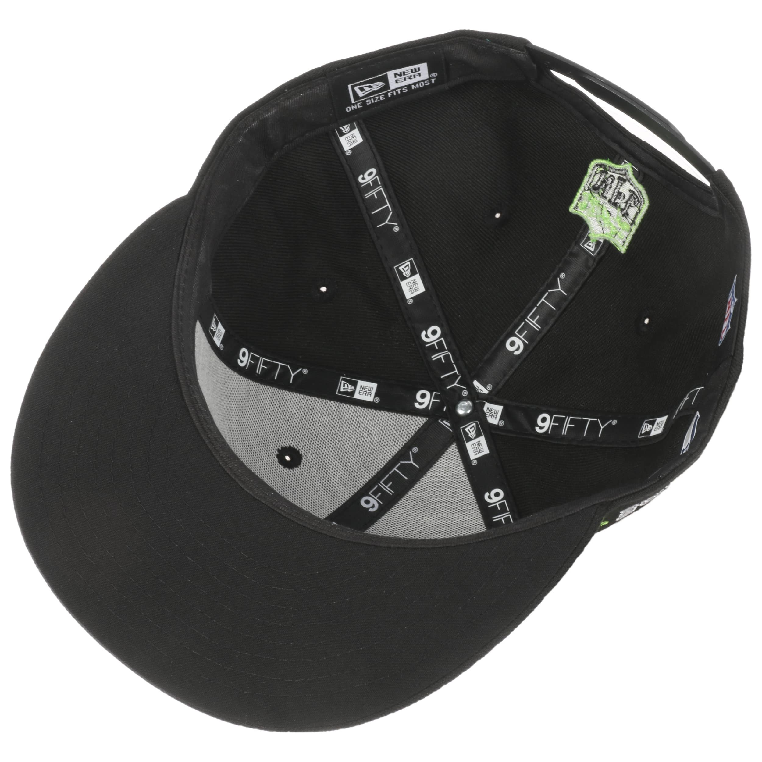 New Era 59Fifty Cappellino Aderente Seattle Seahawks - Colore Nero - Autentico Berretto NFL A Basso Profilo