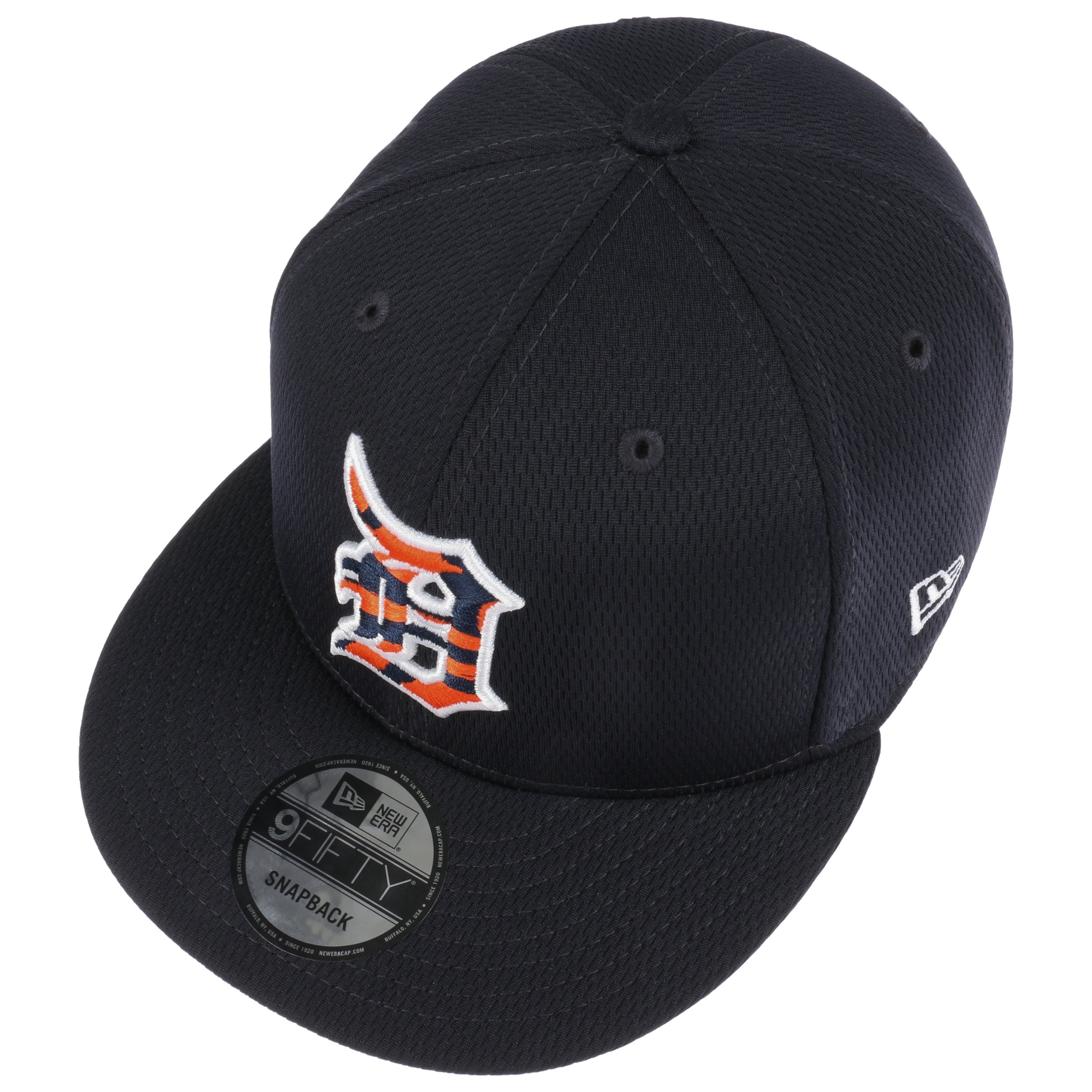 New Era 9Seventy Snapback Per Detroit Tigers, Collezione Batting Practice 2025, Grigio, 100% Poliestere, Taglia Unica