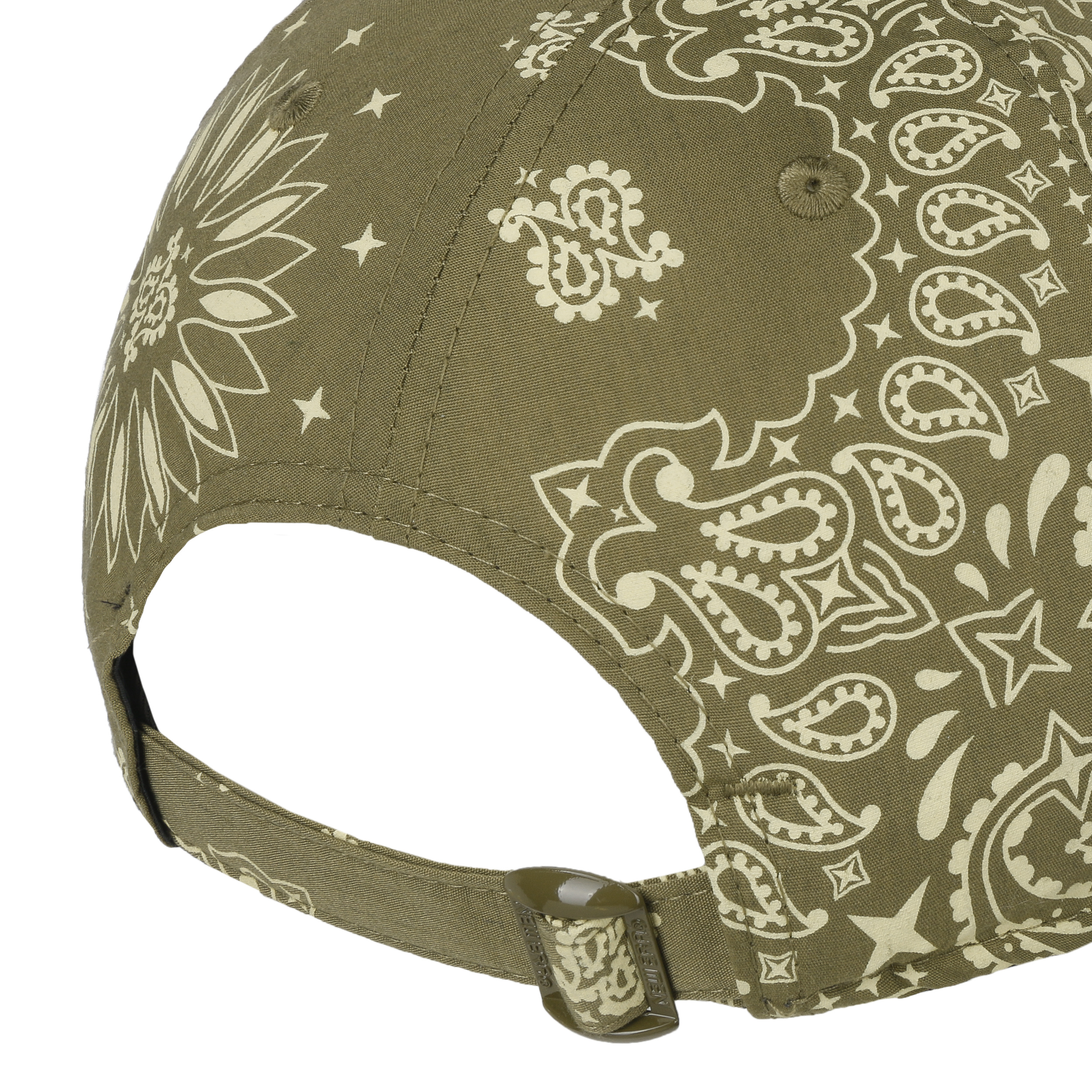 Plain Solid Blank Paisley Bandana Print Brim Flat Bill Snapback