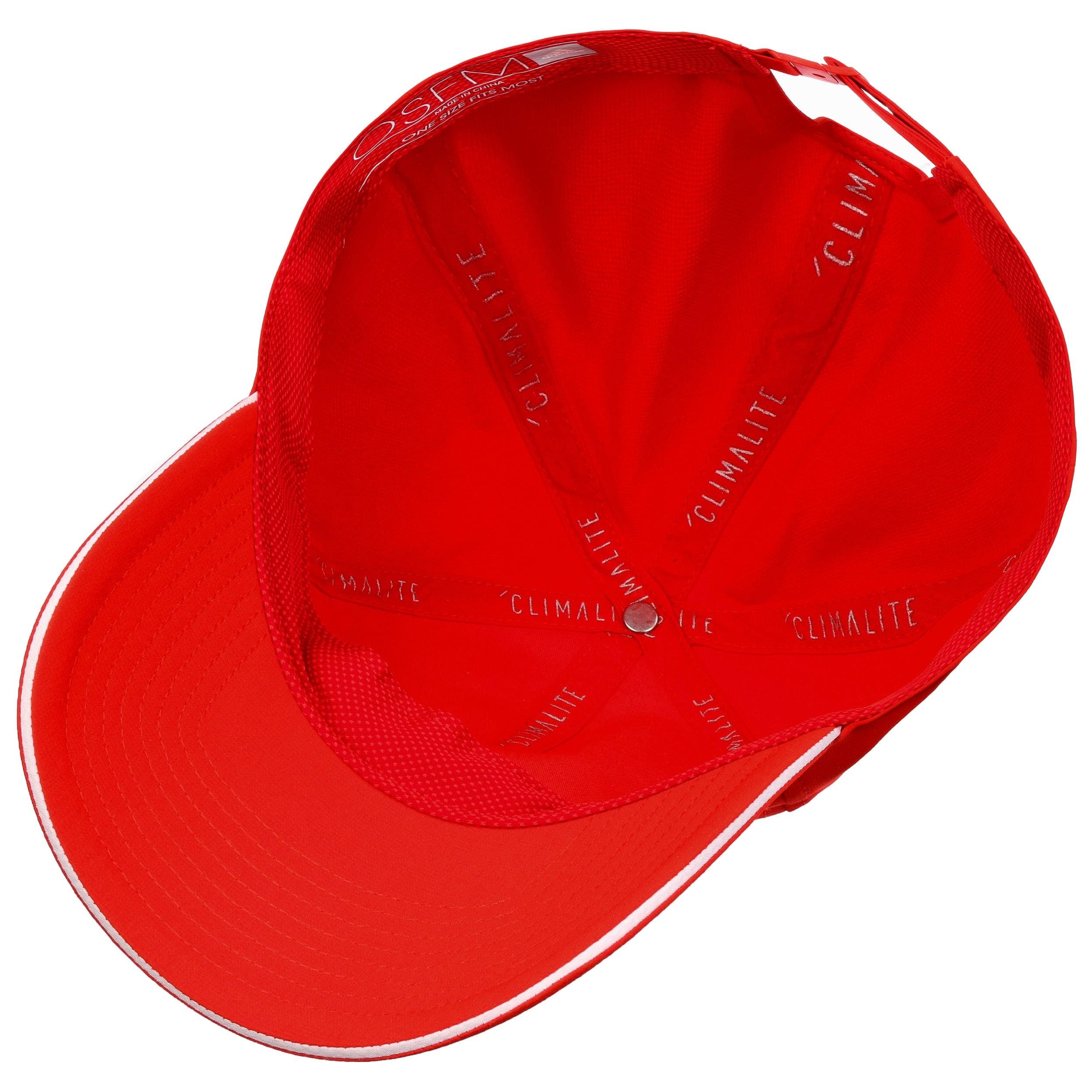 TOP HEADWEAR Cappellino Da Baseball Unisex, Colore Bianco/Rosso, 100% Acrilico, Chiusura Regolabile Con Strappo