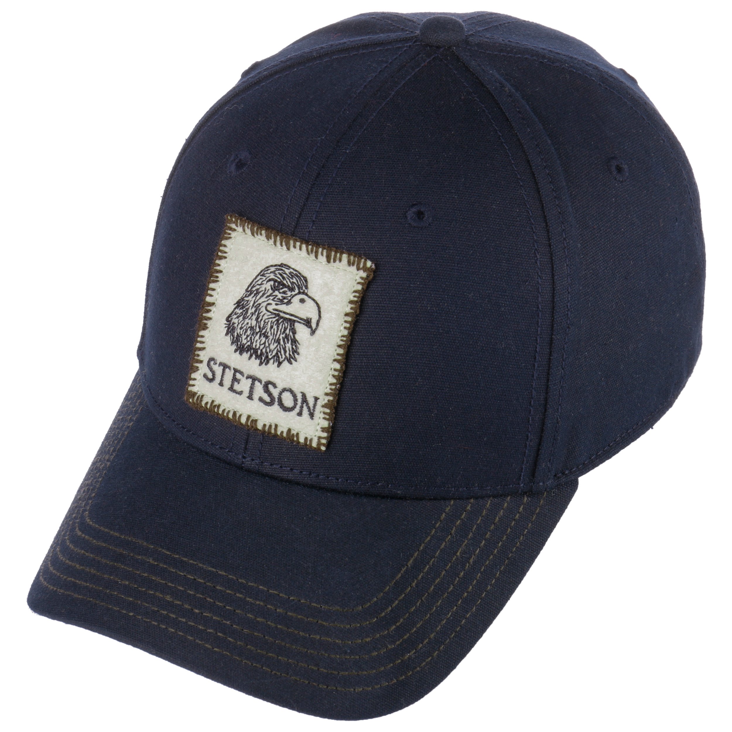 Cappellino Stetson Baseball In Lana Vintage Logo Patch | Berretto Unisex Strapback Fibbia Metallo - 4
