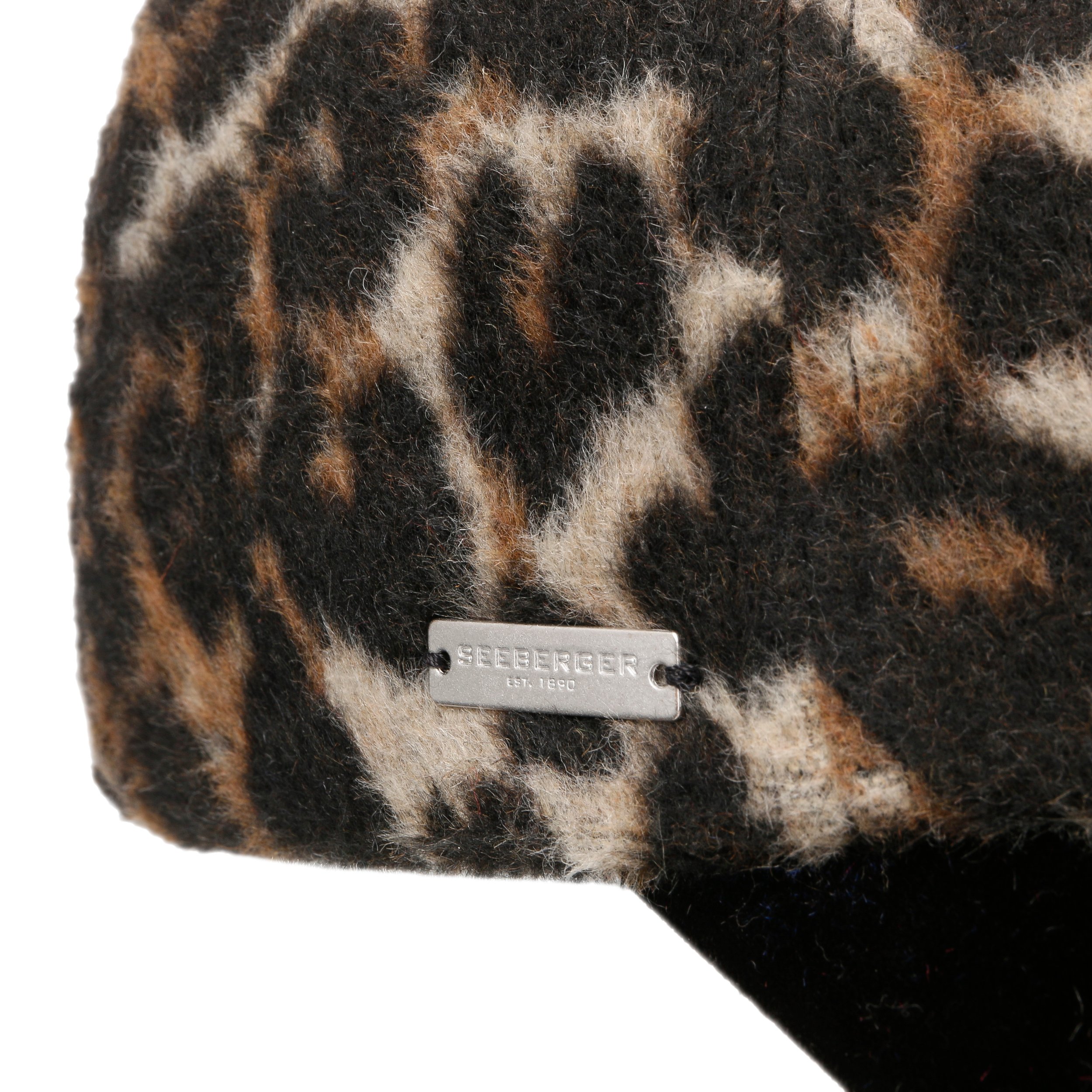 CAPPELLO GRIGIO IN FELTRO LANA CON PELLICCIA ECOLOGICA NERA MADE IN ITALY CAPPELLO GRIGIO IN FELTRO LANA CON PELLICCIA ECOLOGICA NERA MADE IN ITALY
