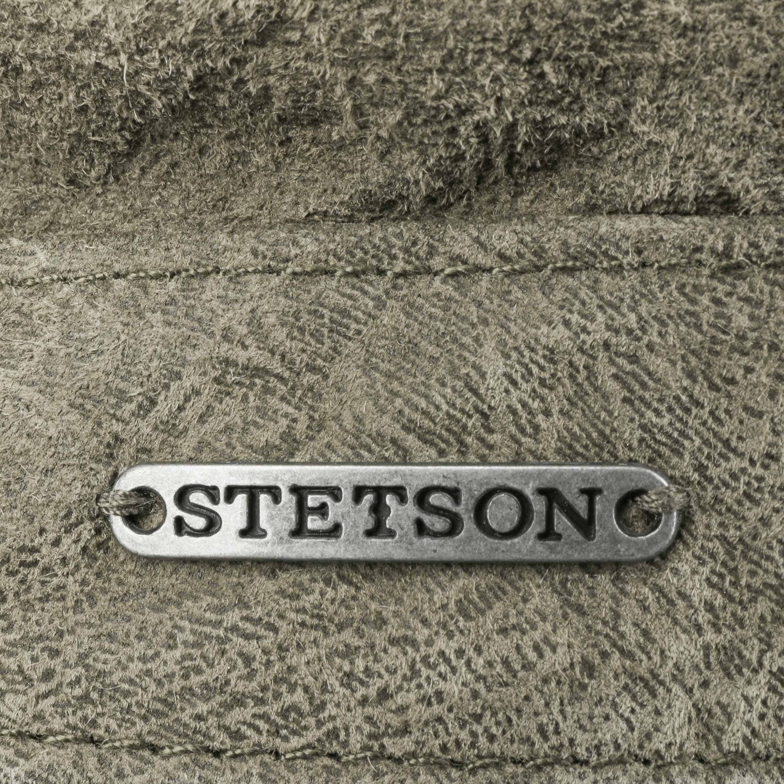 Stetson Rawlins Pigskin Baseball cap Uomo - Berretto Estivo Fibbia in Metallo, con Visiera Estate/Inverno - Taglia Unica Nero