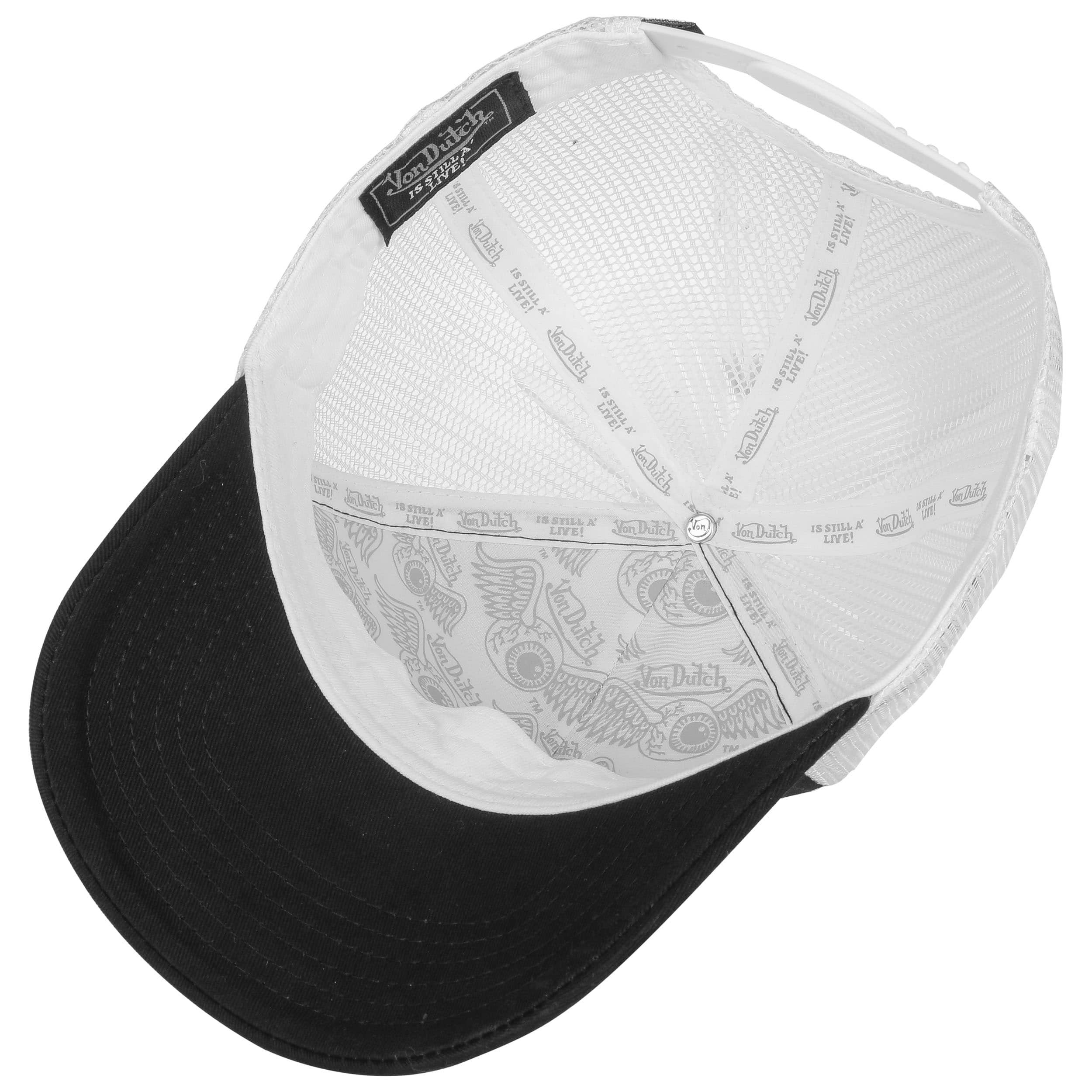 Cappellino Von Dutch DOM Trucker, Unisex, Nero/Rosa Neon, Regolabile, Cotone E Poliestere, Taglia Unica 55-60 Cm