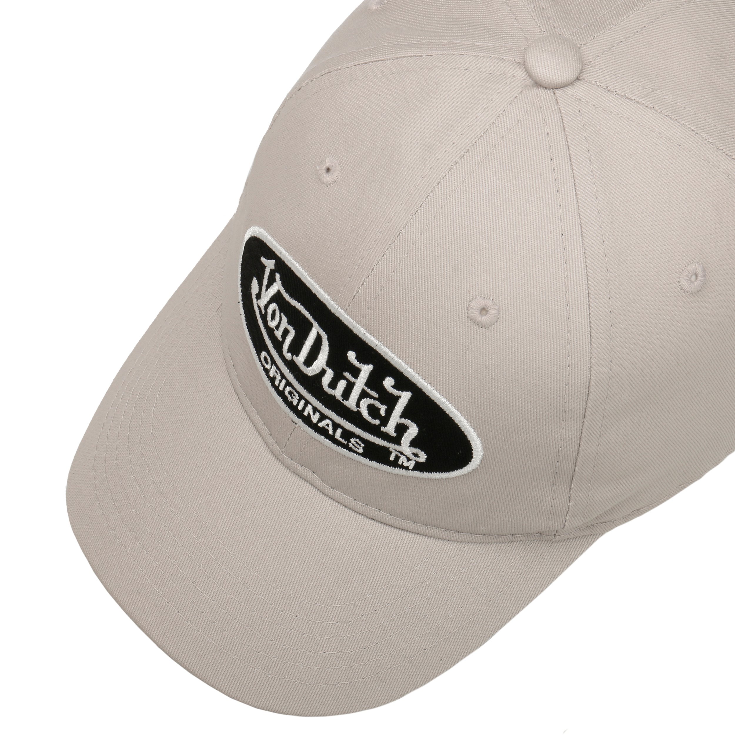 Von Dutch Cappellino Baseball 100% Cotone – Berretto Regolabile Uomo E Donna Con Scritta Ricamata (Off White, Taglia Unica 55-60cm) - 2