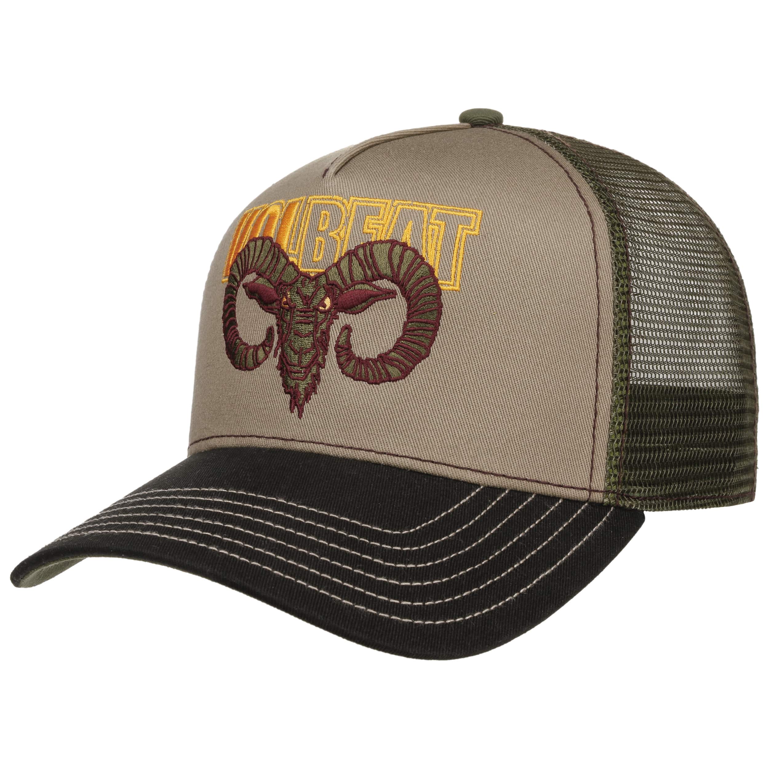 FWS Volbeat Heritage G.O.A.T. Cap - Baseballcap Truckercap Mit Widderkopf Logo