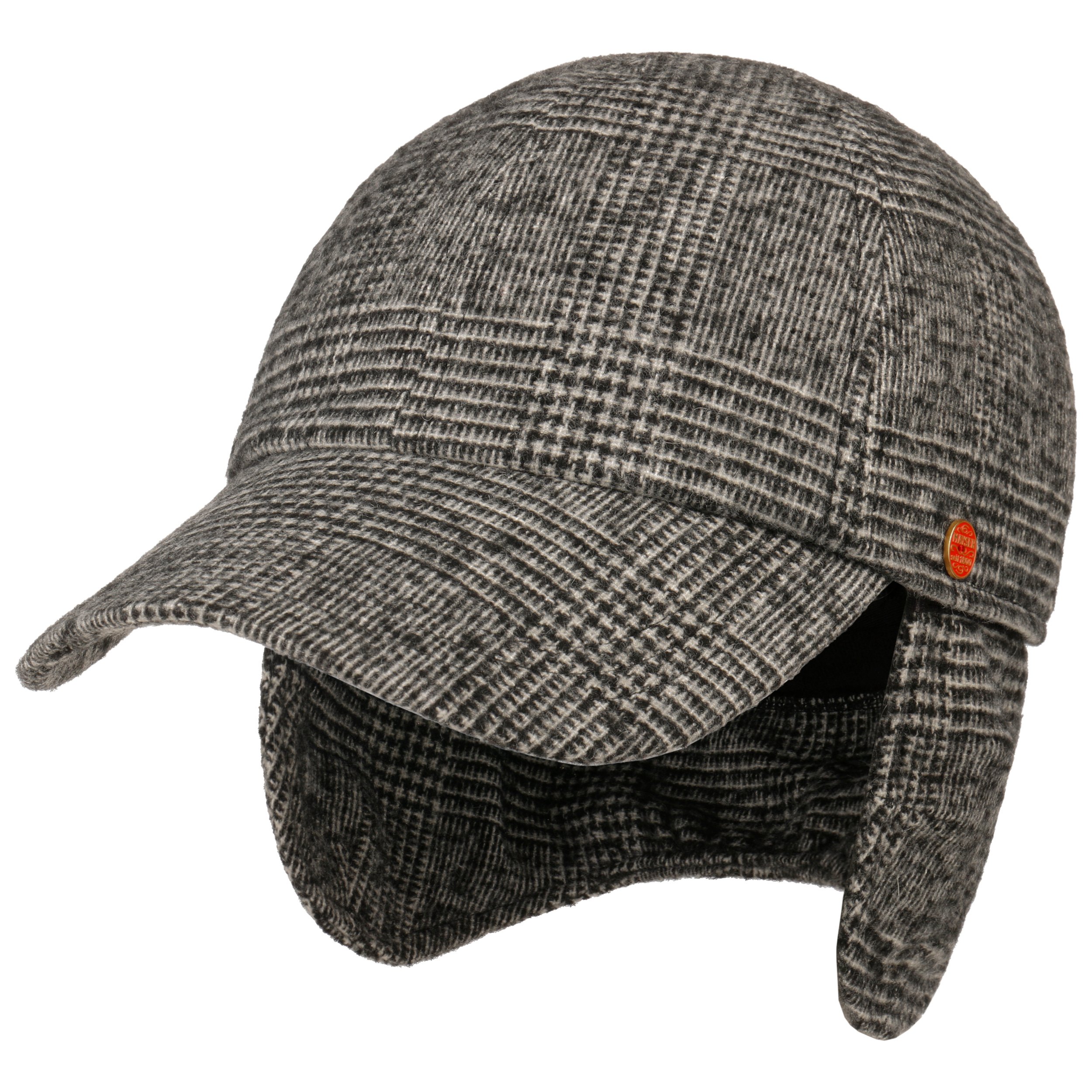 Cappello Norvegese In Lana Con Paraorecchie – Unisex – Fatto A Mano – Taglia Unica (56-60 Cm) – Nero/Rosso - 2
