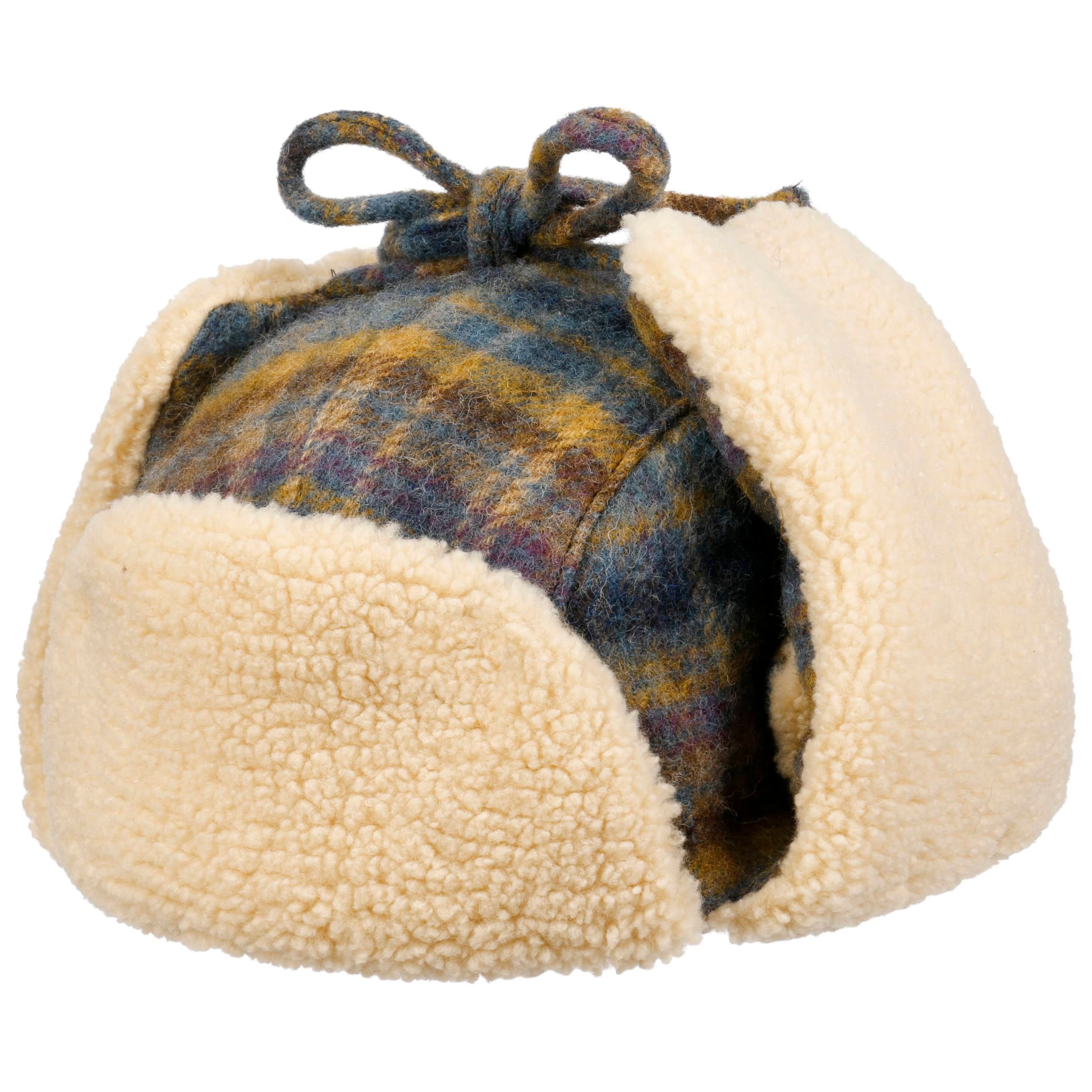 Stetson Cappello Aviatore Lambsfur Bomber Donna/Uomo - Made in Germany da Berretto Pelle Lapeer con paraorecchie, Fodera Autunno/Inverno Inverno - S (54-55 cm) Marrone