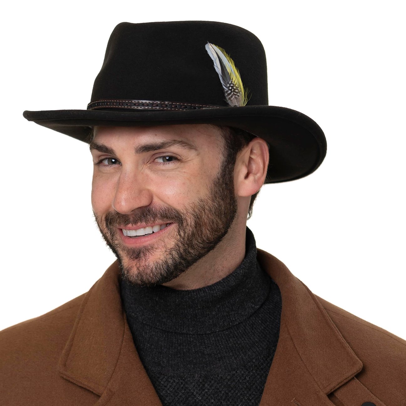 Stetson Cappello VitaFelt In Lana Per Uomo – Made In USA, Marrone Scuro, Taglia M (56-57 Cm)