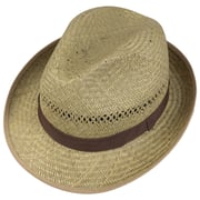Cappello Trilby Estivo In Paglia Naturale Per Uomo - Viz-uk (Colore Beige)
