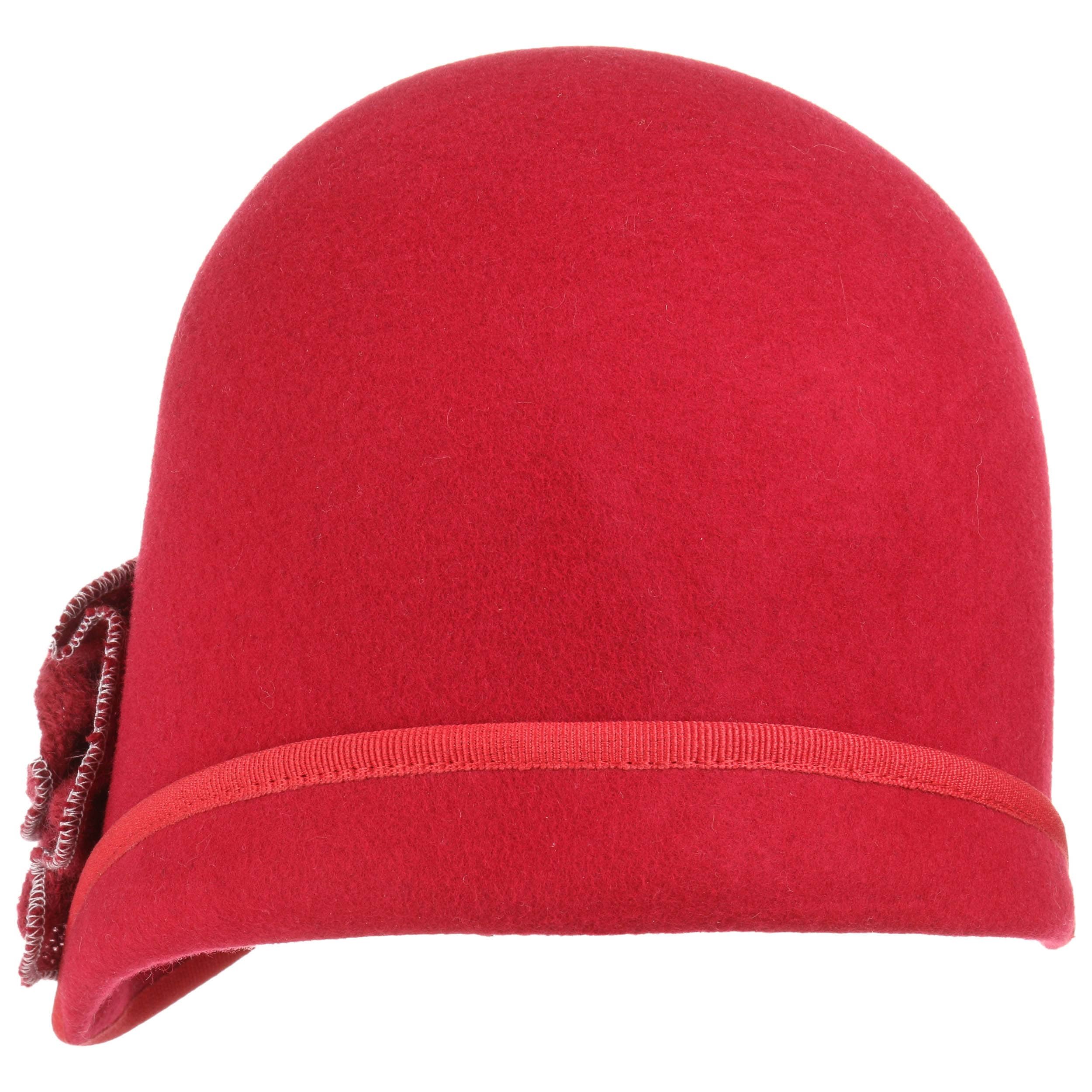 Elegante Cappello A Cloche Da Donna In Misto Lana Lavorato A Maglia Cappello A Bombetta Con Fiori Vintage~p152374417