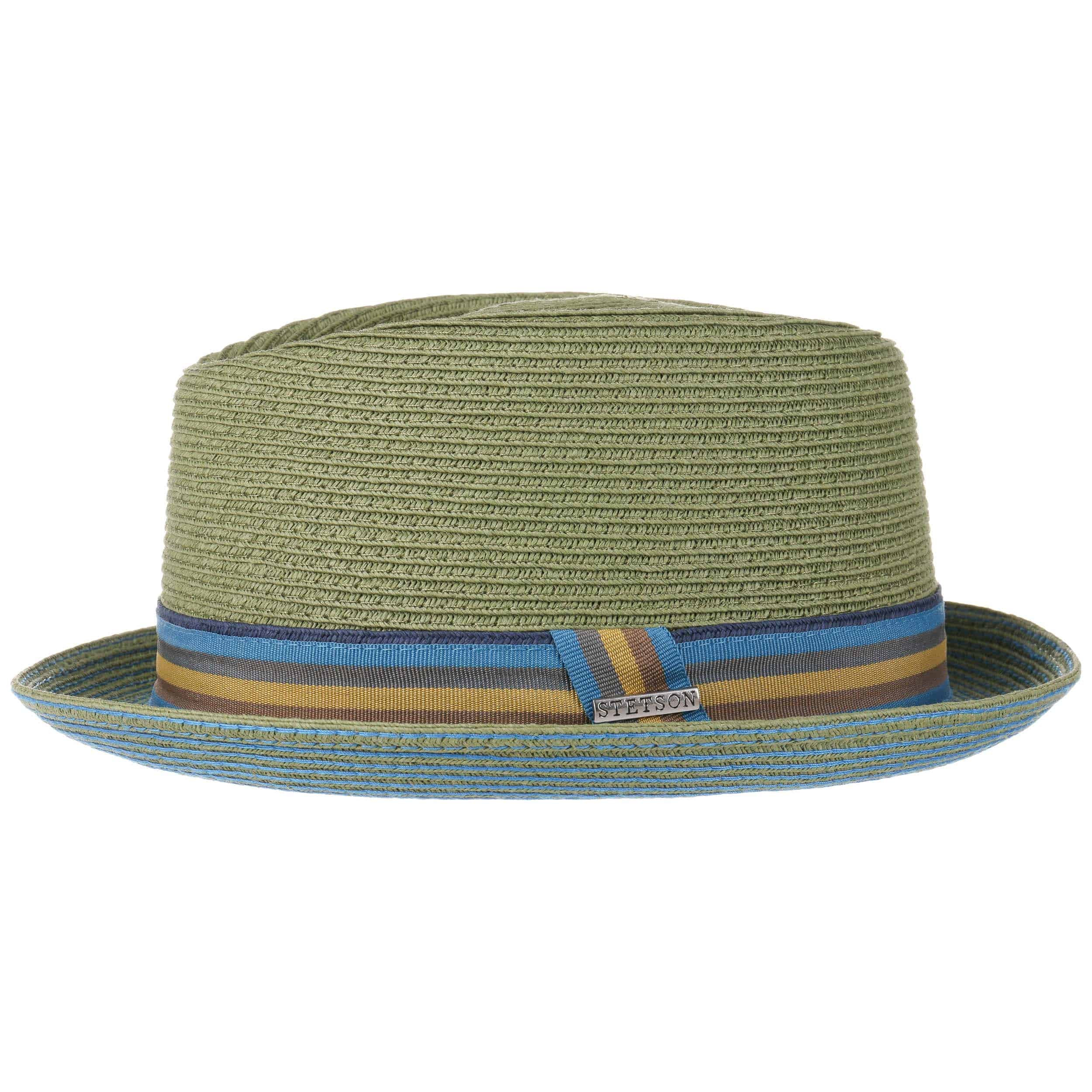 Dasmarca Rico Intrecciato Estate Carta Paglia Telescope Corona Retro Porkpie Hat