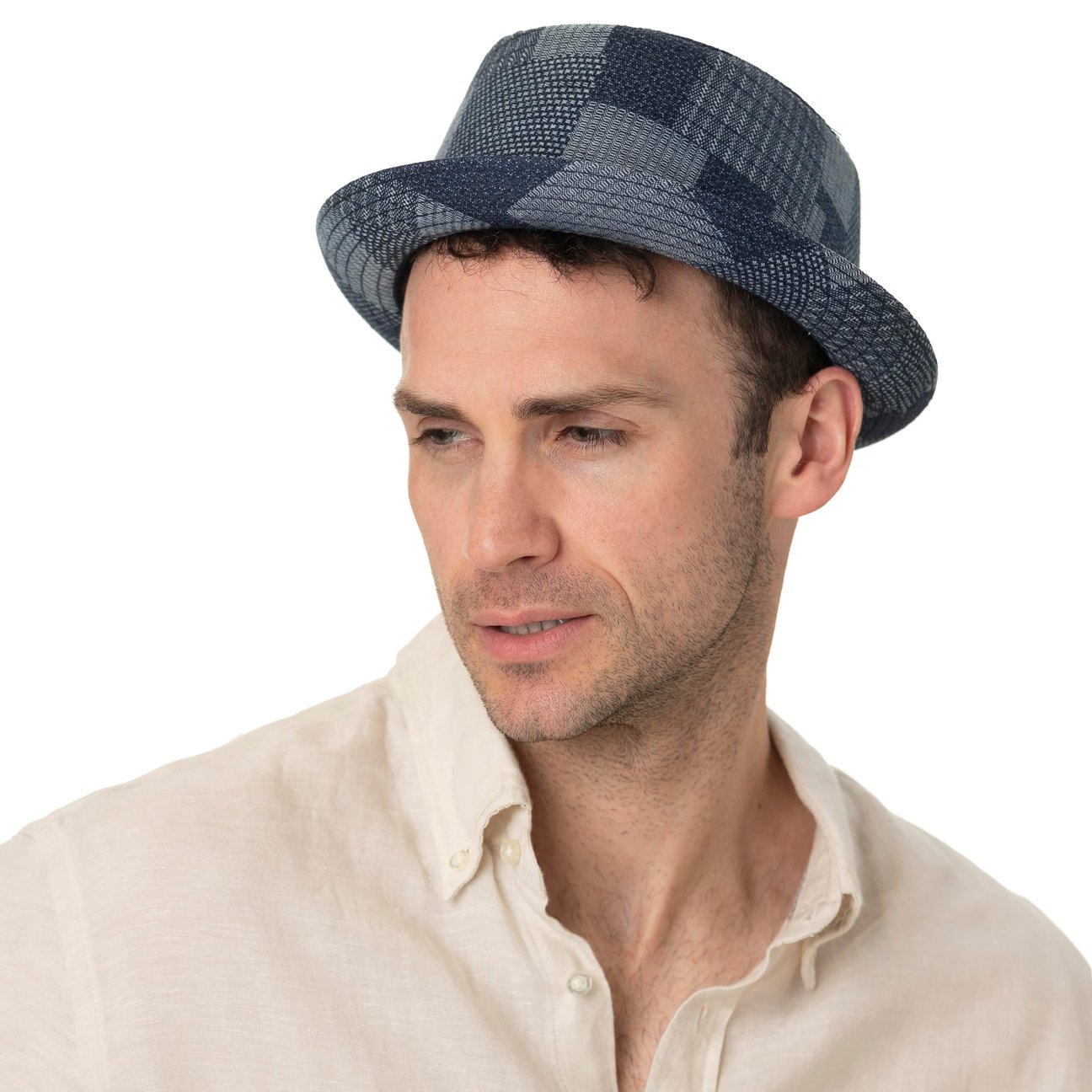 Cappello Trilby In Denim LIERYS - 100% Cotone, Made In Italy - Taglie M, L, XL - Per Uomo E Donna, Con Fodera Interna E Nastro Coordinato