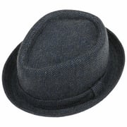 Cappello Pork Pie LIPODO In Tessuto Herringbone – Con Fodera, Unisex, Per Tutte Le Stagioni, Stile Vintage