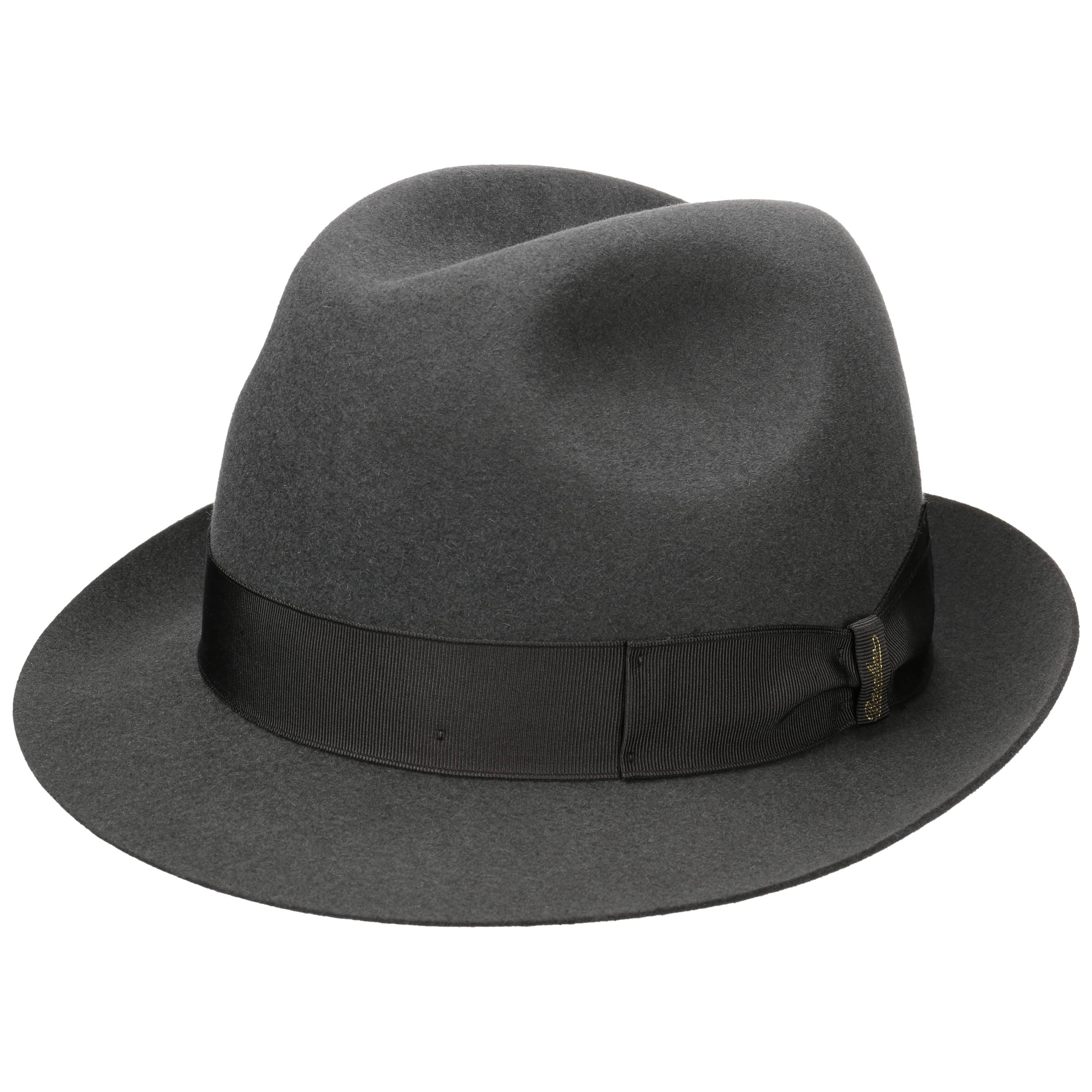 Borsalino Cappello Marengo Fedora ala 6,5 cm sfoderato grigio scuro