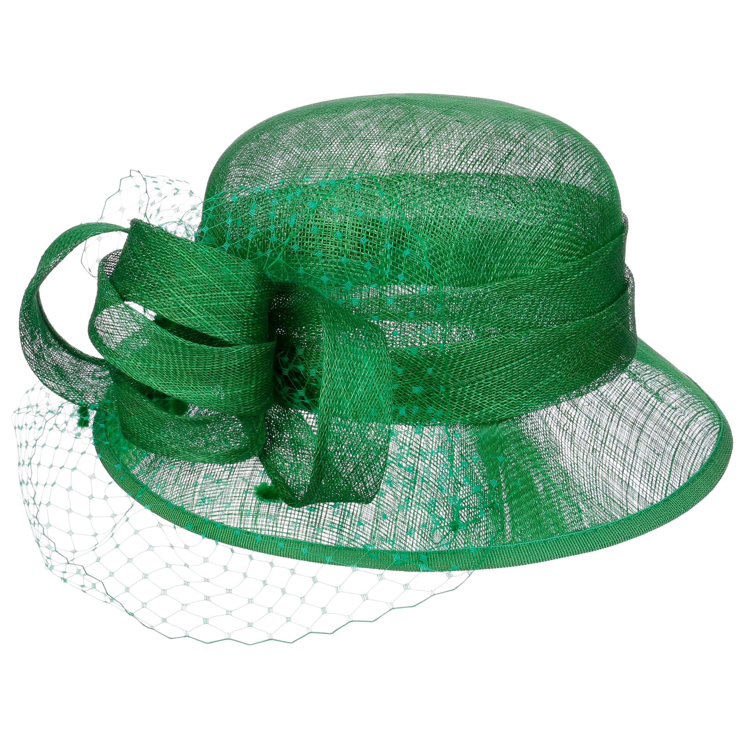 Cappello Paglia Verde Burlesque – Fascetta Cerimonia, Handmade UK (Nuovo Senza Etichetta)