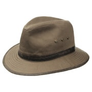 Stetson Cappello AVA Uomo - Cotone, Protezione UV, Fascia Pelle