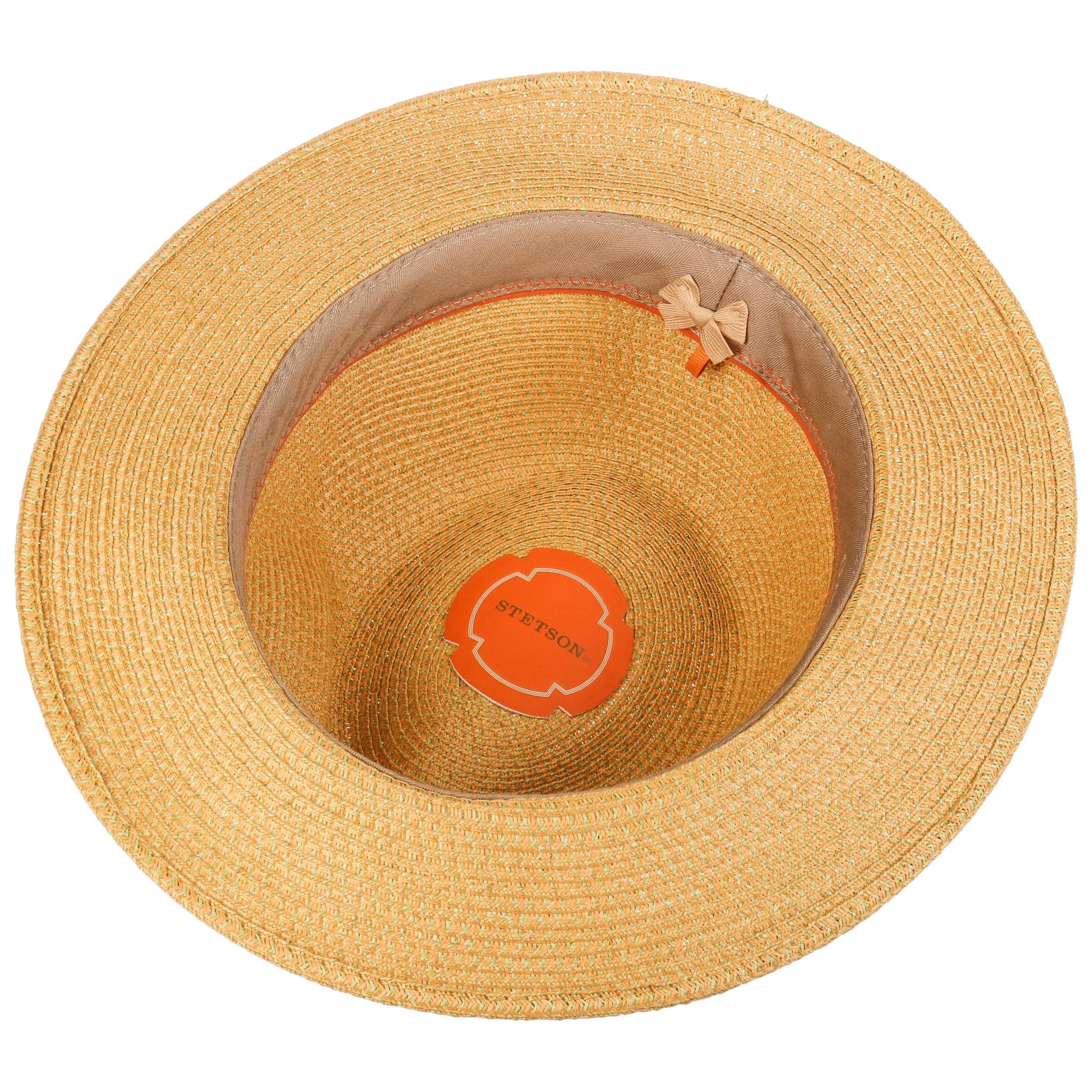 Stetson Cappello Paladon Toyo Traveller Unisex In Tessuto Mélange, Con Nastro Grosgrain, Tesa Larga 7 Cm, Primavera/Estate