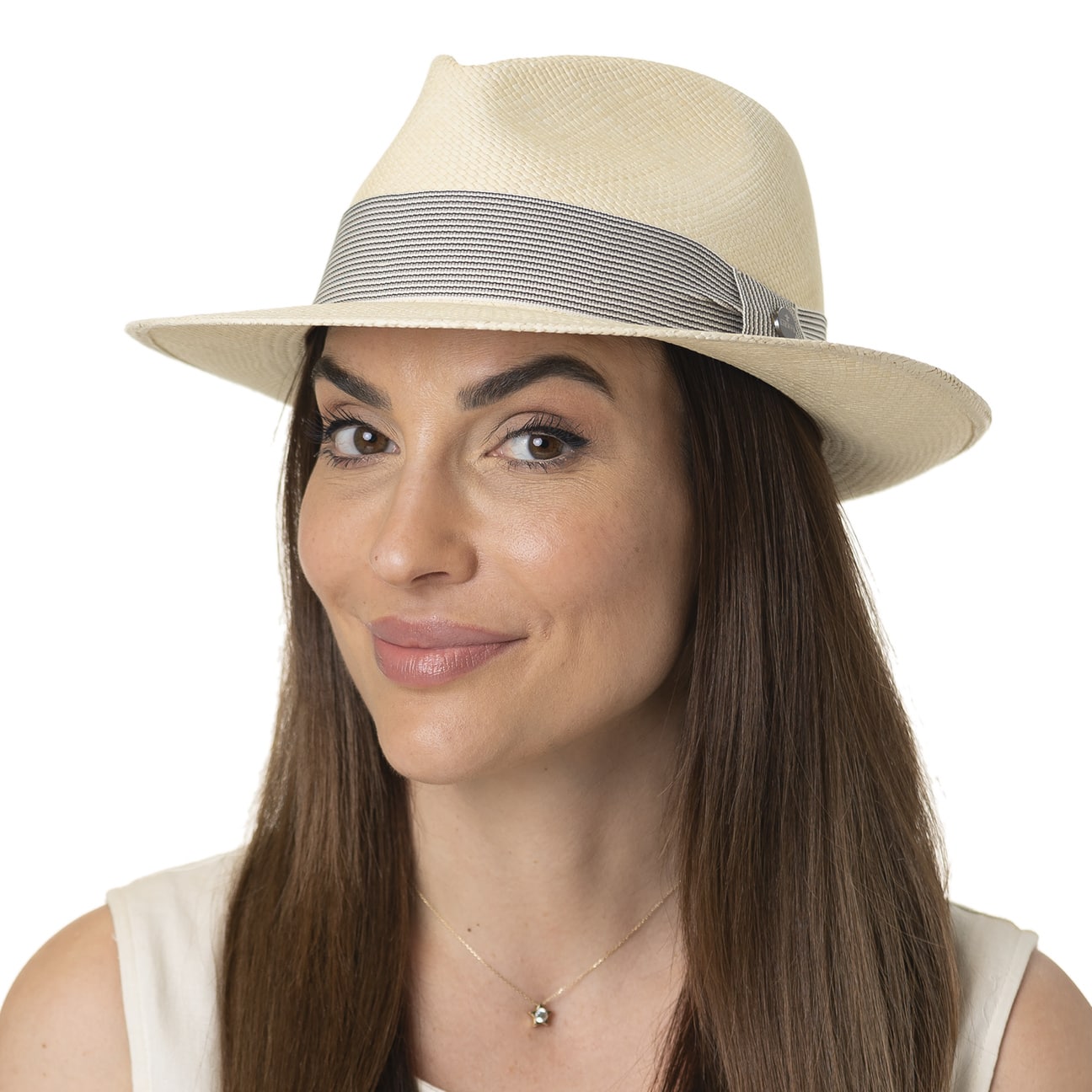 Cappello Paglia Made Italy Cappello Panama LIERYS Made In Italy - Paglia Tostilla Con Nastro Grosgrain Lierys Paglia Ecuador