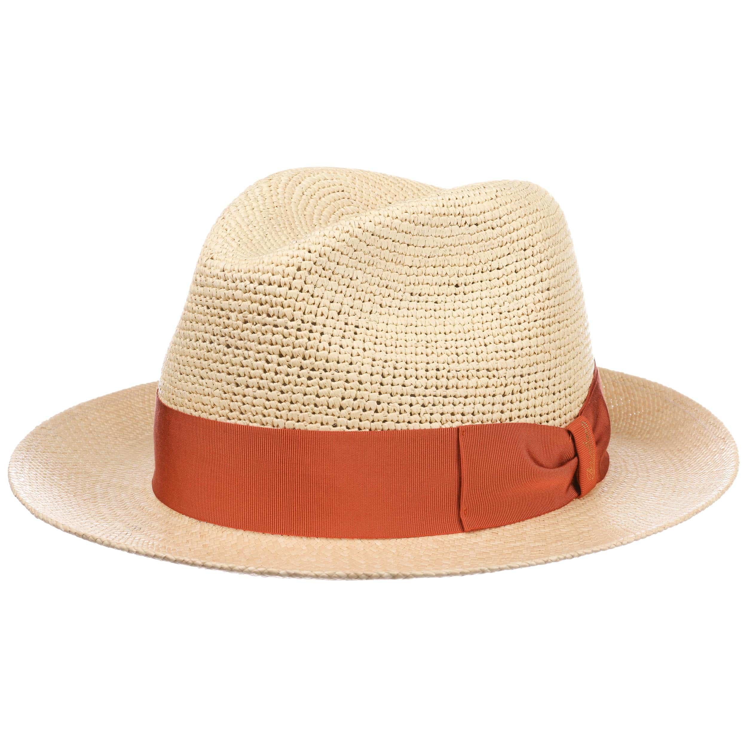 Borsalino Cappello Panama Bogart In Paglia – Falda 7 Cm, Altezza 10,5 Cm, Nastro Grosgrain, Made In Italy - copertina