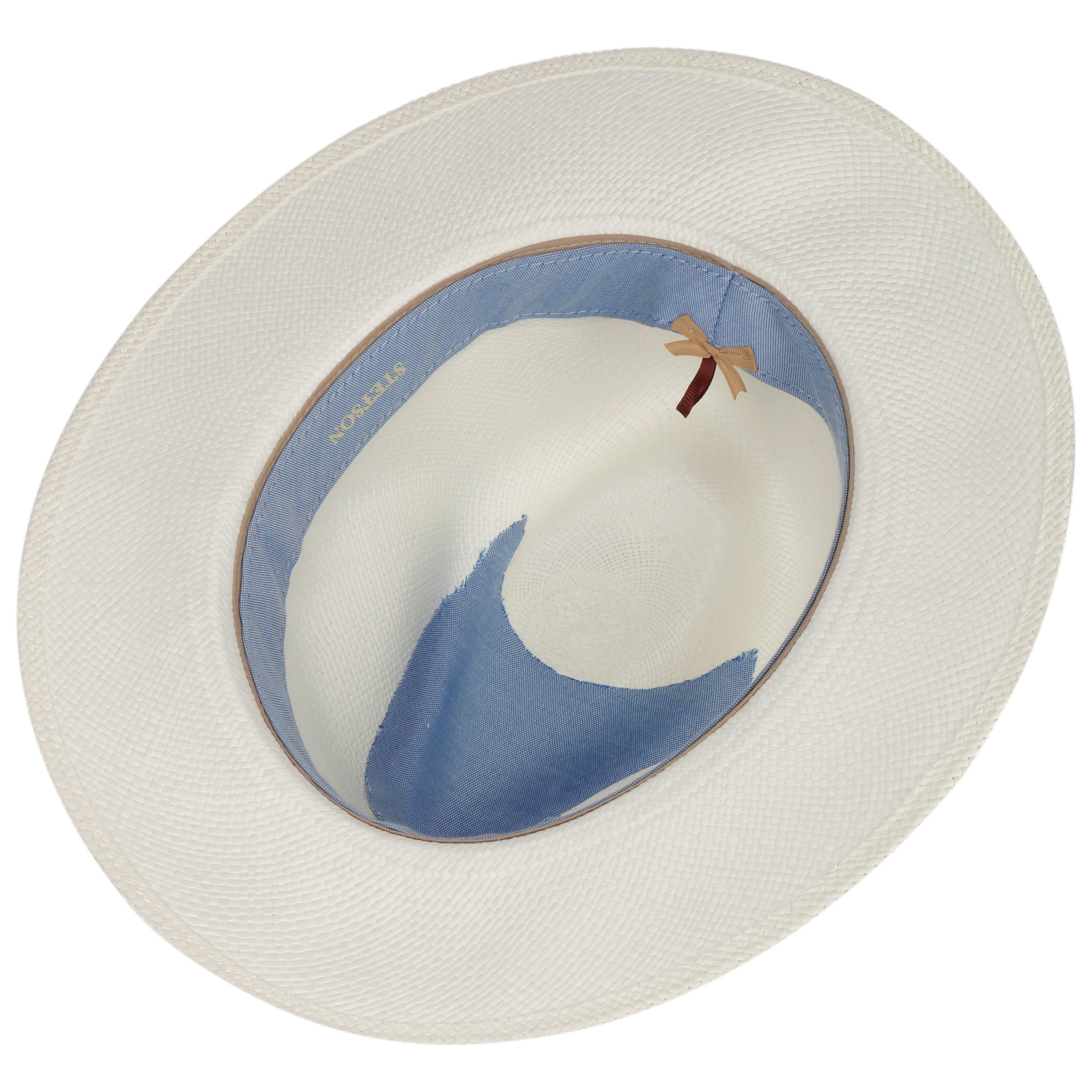 Cappello Panama Gibara Realizzato In Francia – Taglia 62 Cm, Colore Blu Marina, Paglia Intrecciata In Italia, Tesa 7 Cm