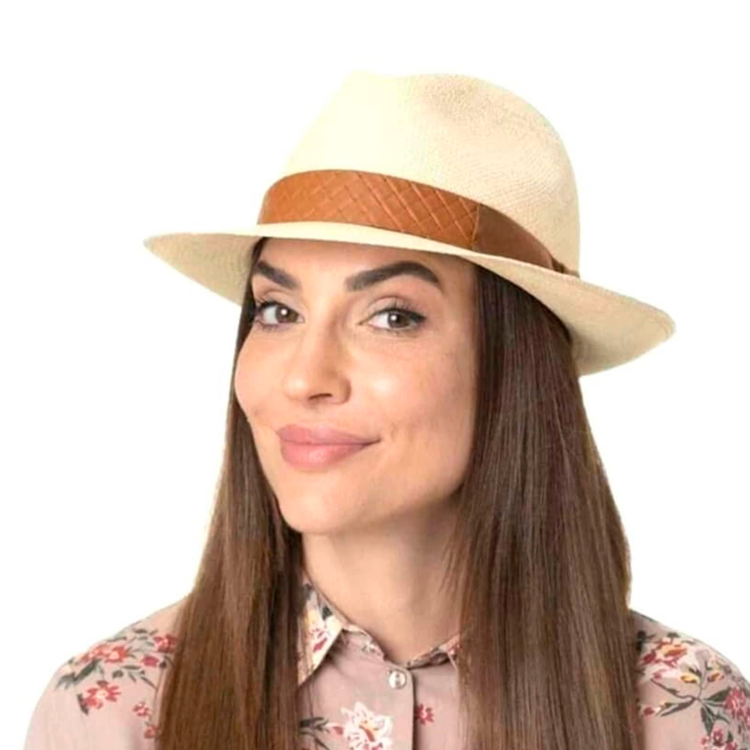 Cappello Panama Unisex Con Faccina Sorridente Ricamata - Leggero, Pieghevole, Protezione Solare, Per Pesca, Escursioni, Spiaggia, Taglia Unica