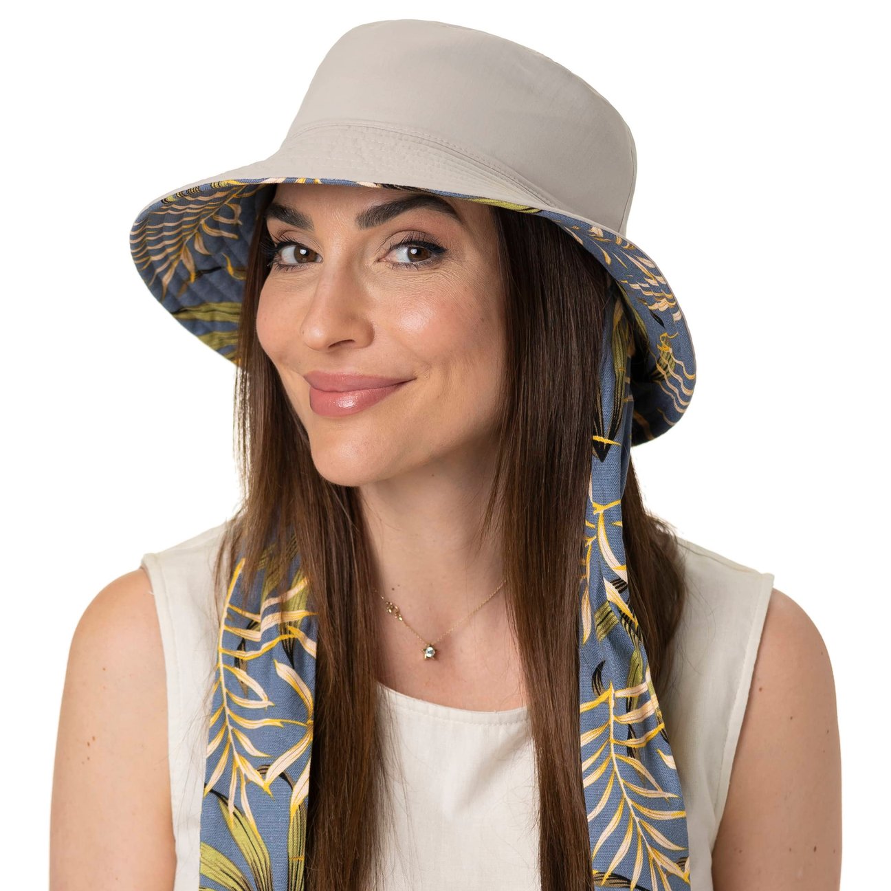 Cappello Reversibile Betmar Florence Flowers, In Cotone, Da Pescatore/sole, Donna, Con Fodera, Tesa 8 Cm