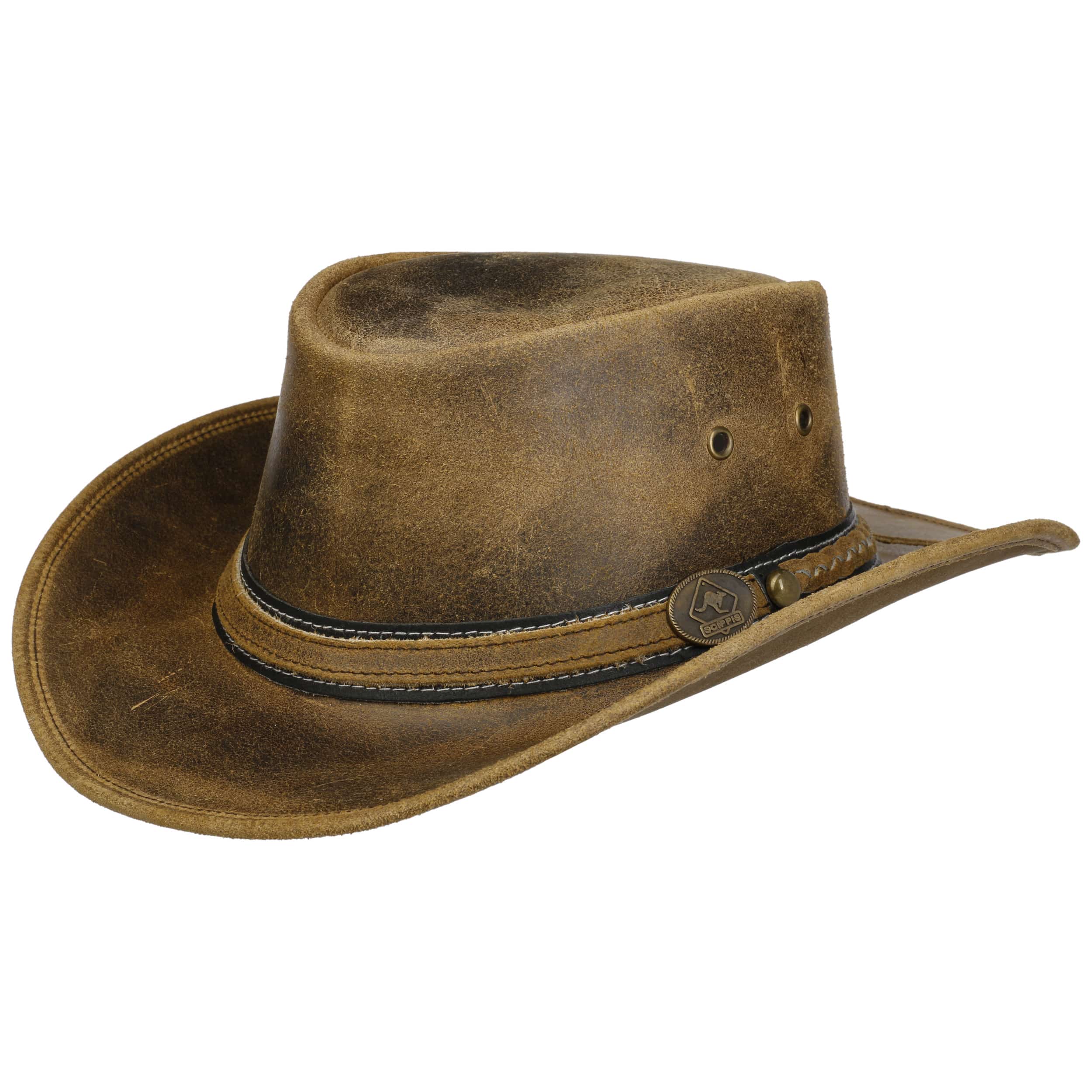 Cappello Elegante In Scamosciato Cappello Da Cowboy In Finta Pelle Scamosciata Marrone - Per Adulti, Stile Western Elegante Cappello Finta Pelle - Foto 8
