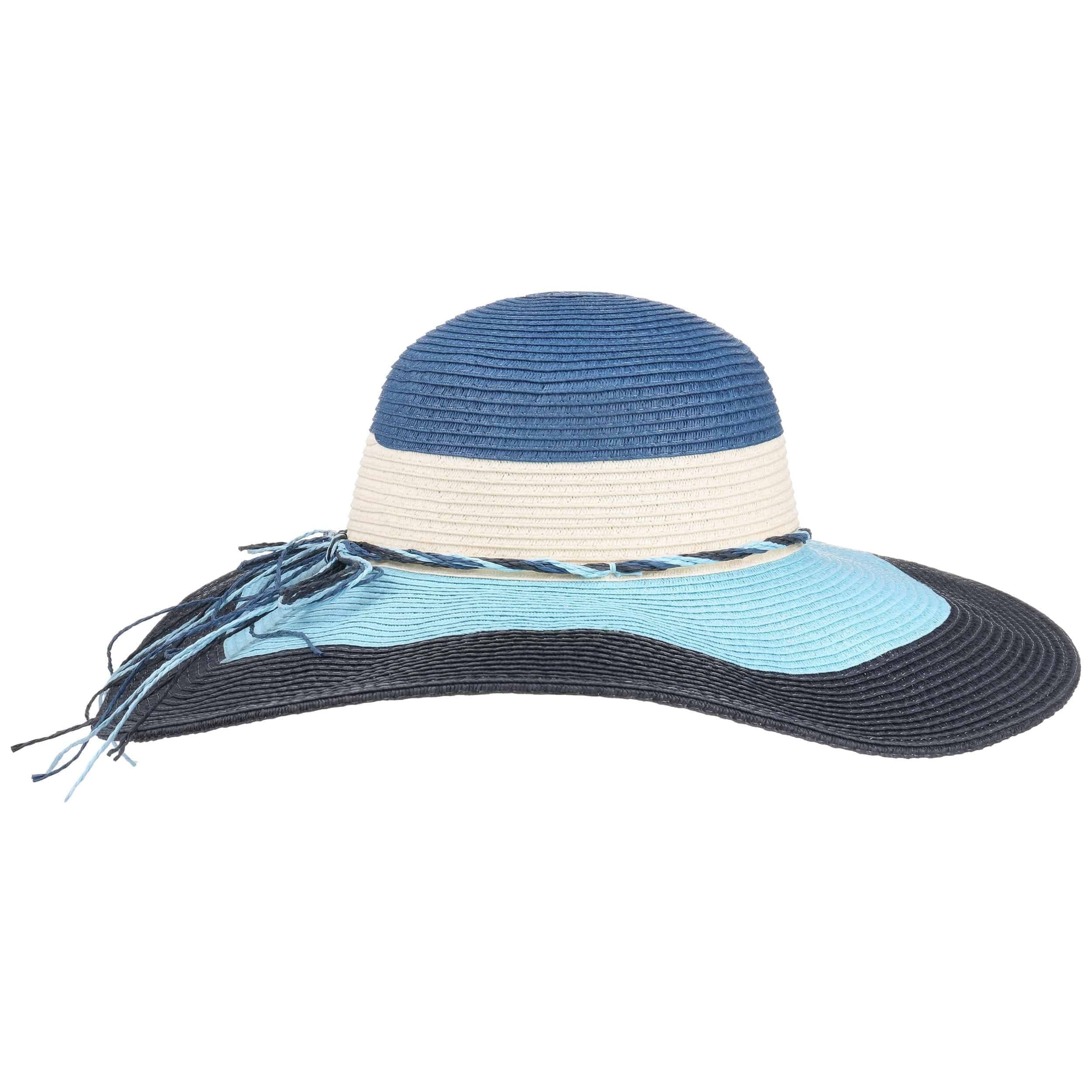 Cappello A Tesa Larga In Organza Con Fiori - Fascinatore Elegante Per Matrimoni, Chiesa E Tea Party, Taglia Unica 56-58 Cm