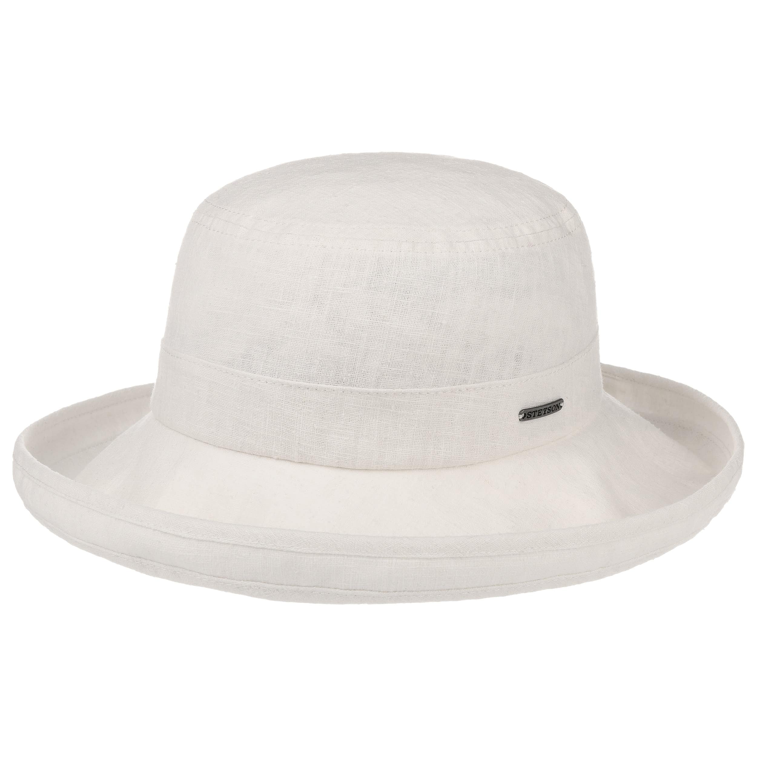 Cappello Stetson In Cotone Cerato Per Donna - Falda Larga 6.5 Cm, Pieghevole, Protezione UV40+