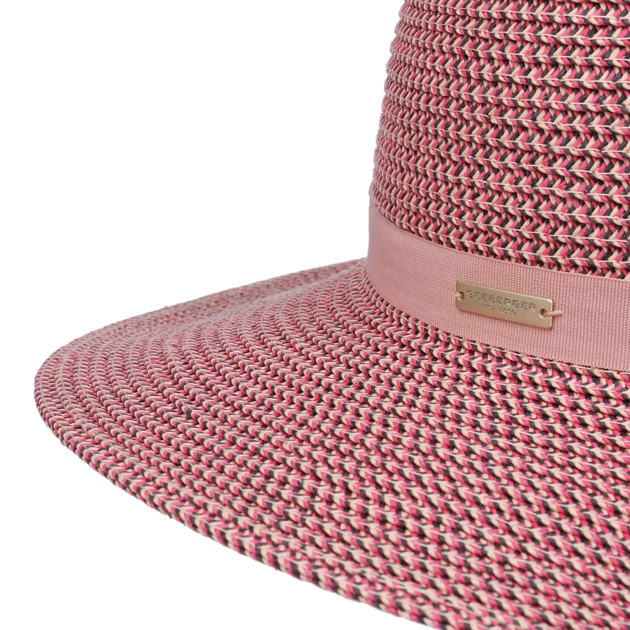 Cappello Fedora Donna A Due Toni, Tesa Larga 7/7.5 Cm, Regolabile, In Cotone E Poliestere, Taglie M E L - 4