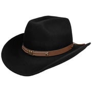 Cappello Da Cowboy In Feltro Di Lana - Made In Italy, Perfetto Per Autunno/inverno, Stile Western Con Fascia In Similpelle