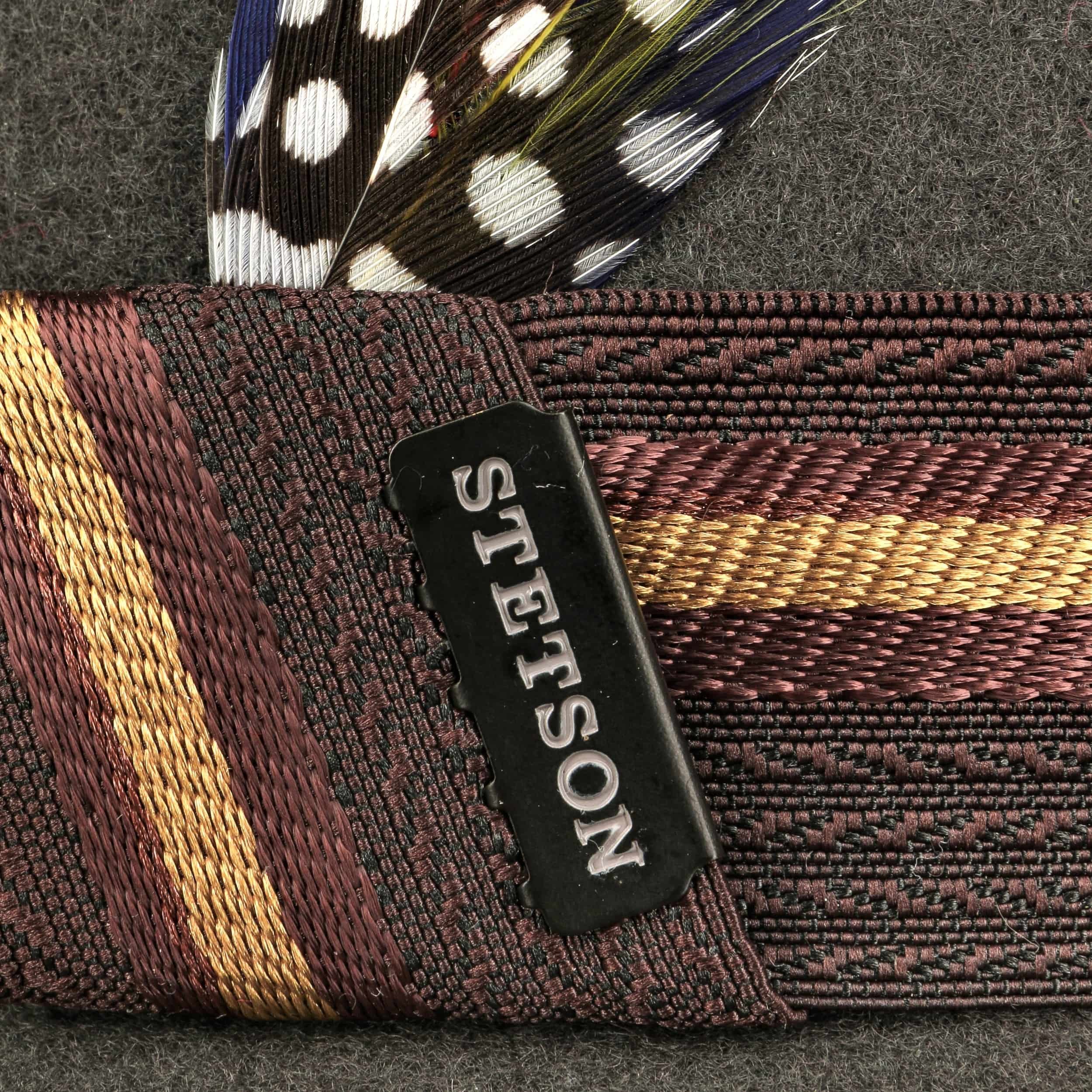 Stetson Cappello di Feltro Turell Player Uomo - Fedora da Trilby con Nastro in Grosgrain Autunno Estate Primavera Inverno Estate/Inverno - XL (60-61 cm) Blu Scuro
