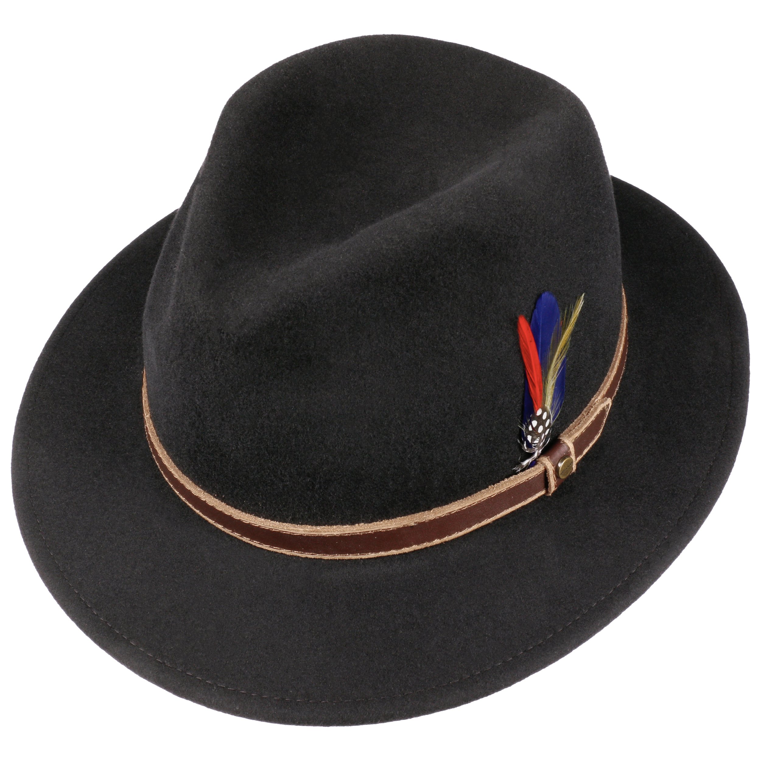 Cappello Stetson Crowndale Traveller In Feltro Di Lana 100% – Con Fascia In Pelle, Idrorepellente E Pieghevole Per Viaggi, Unisex - 4