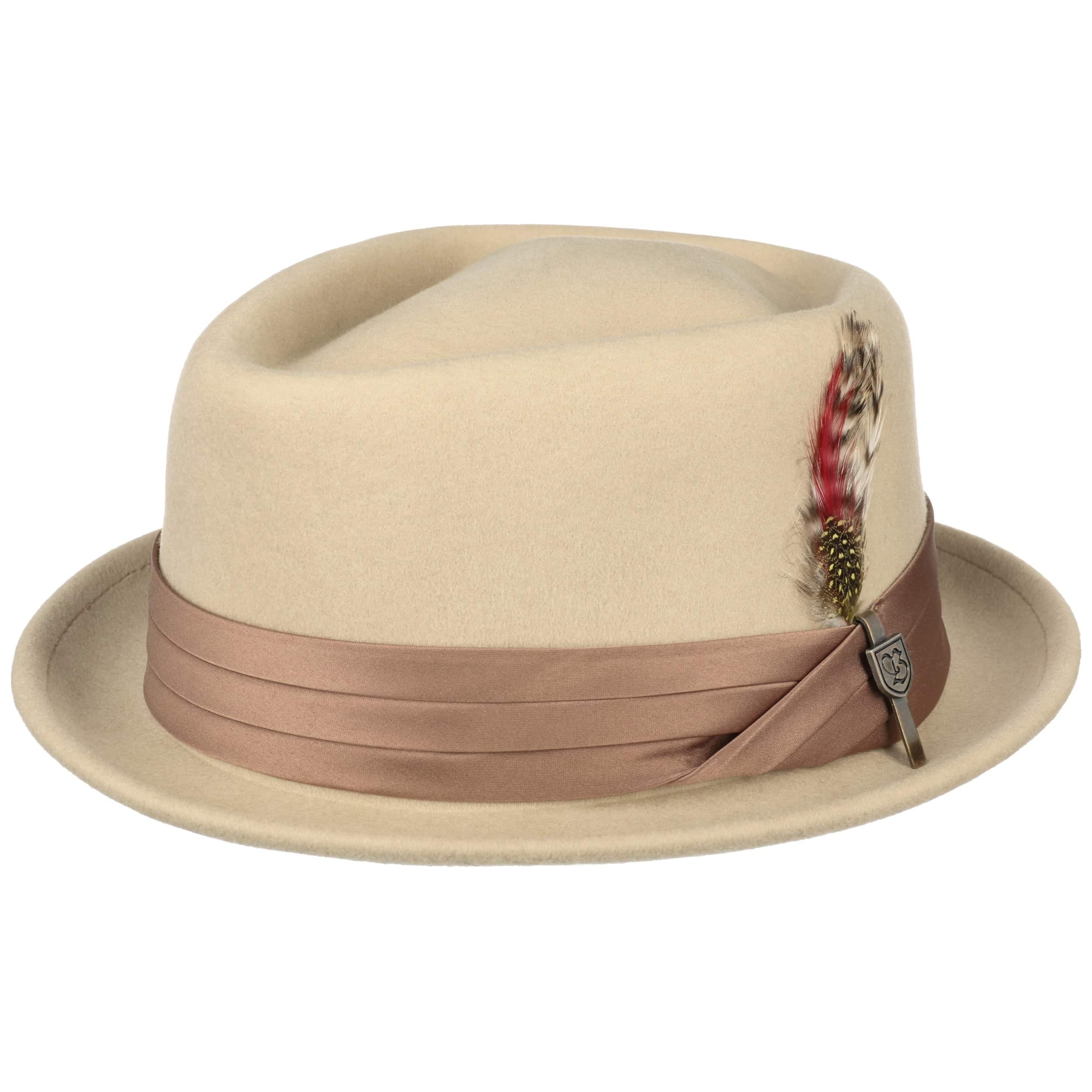 Cappello Pork Pie In Feltro Di Lana 100% Naxon, Classico Tinta Unita Made In Italy - 4