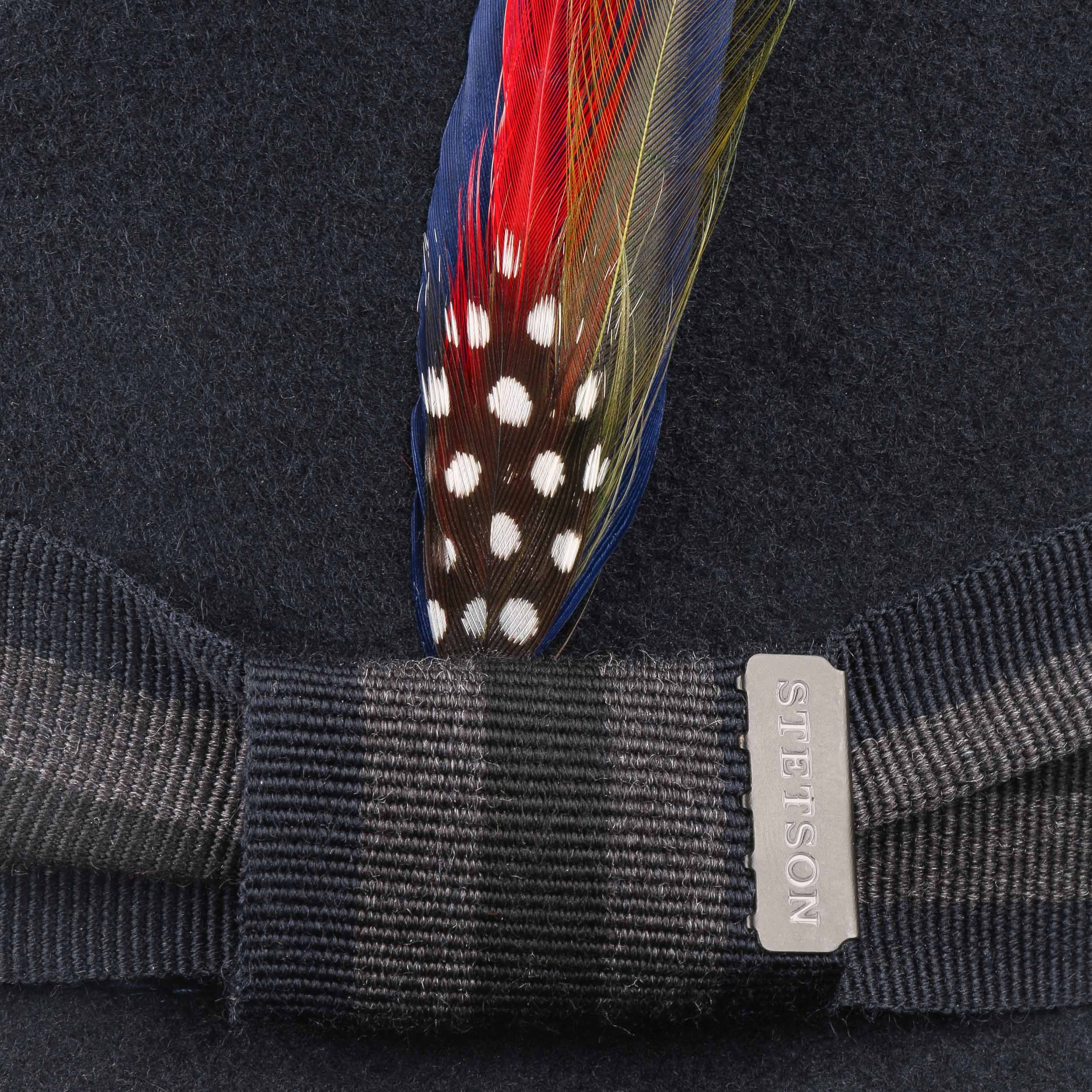 Stetson Cappello Turell Player Uomo – Fedora Trilby In Feltro Di Lana Con Nastro Grosgrain, Autunno/Inverno