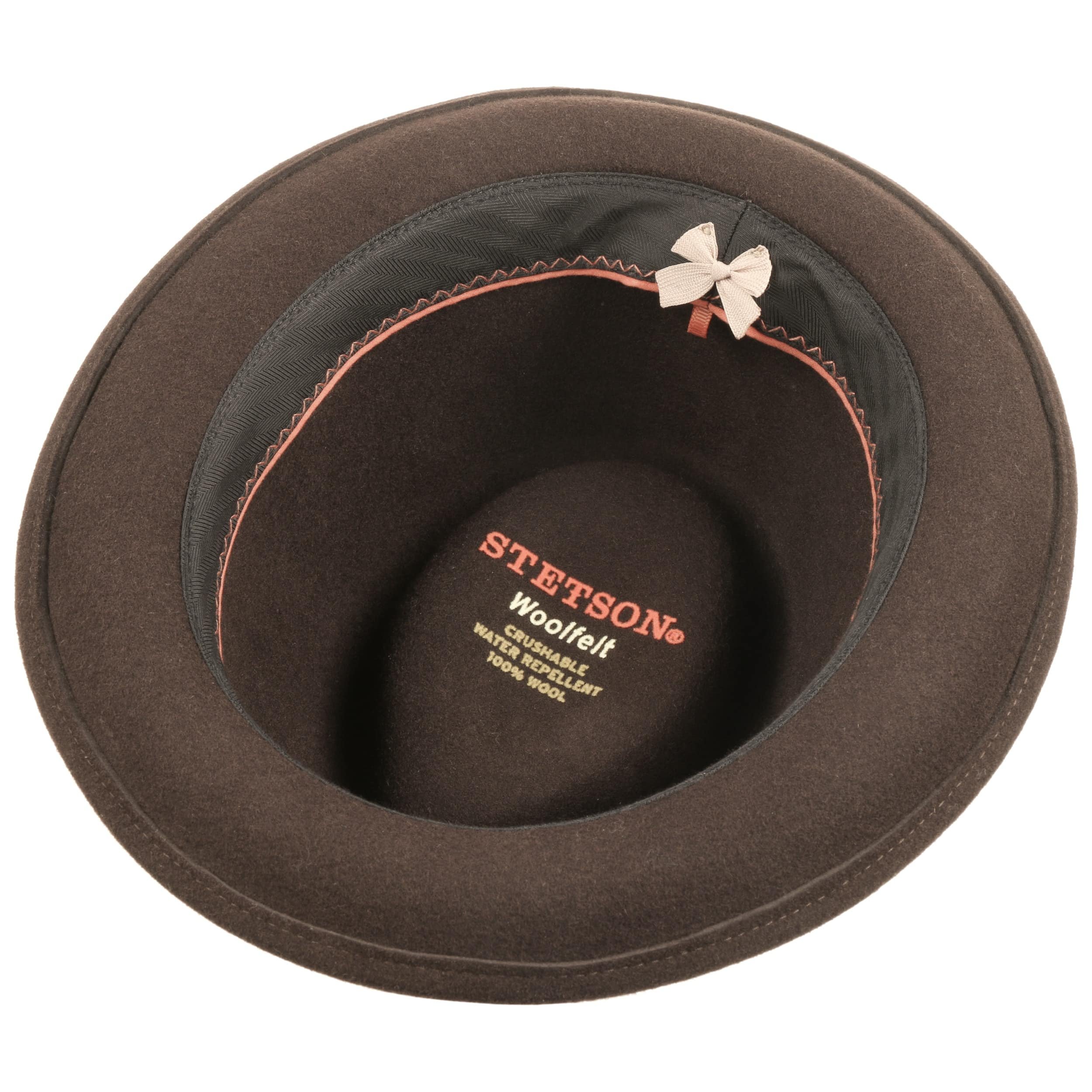 Stetson Cappello Turell Player Uomo – Fedora Trilby In Feltro Di Lana Con Nastro Grosgrain, Autunno/Inverno