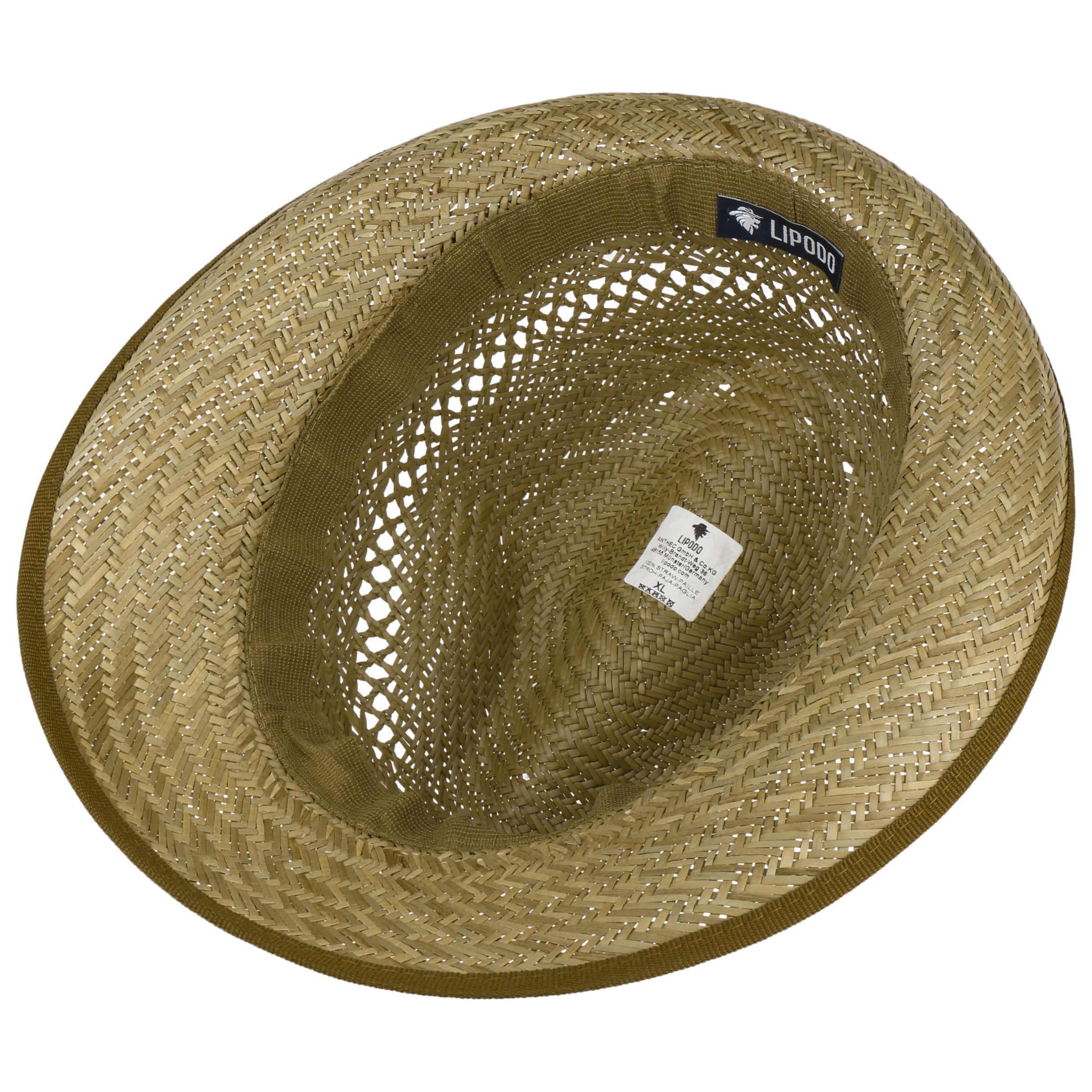 Cappello Di Paglia Breiter | Tesa Larga 7.5cm | Leggero E Flessibile | Nastro In Ecopelle Con Fibbia Ottone