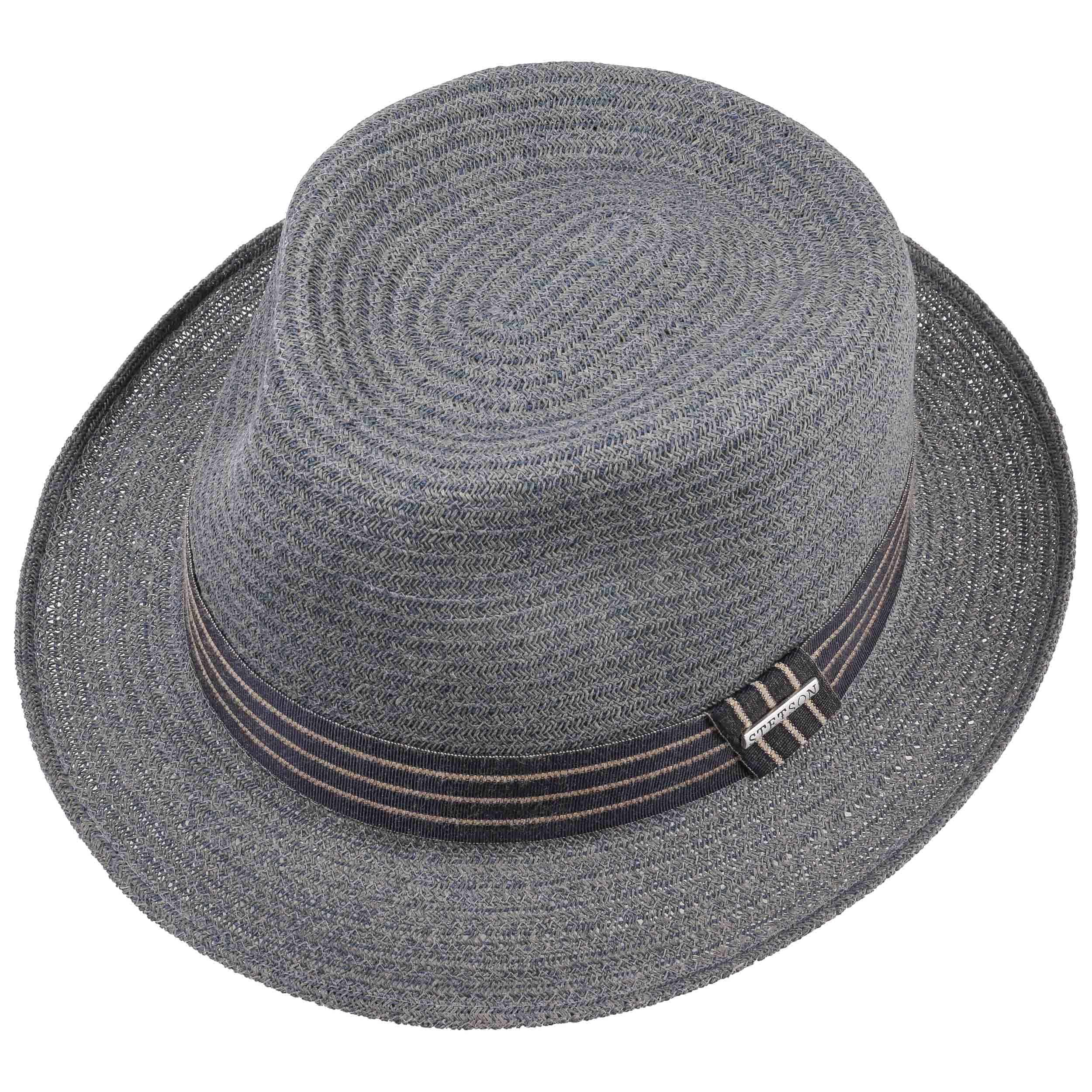 Cappello Fedora in paglia vintage, cappello Homburg, cappello anni '50