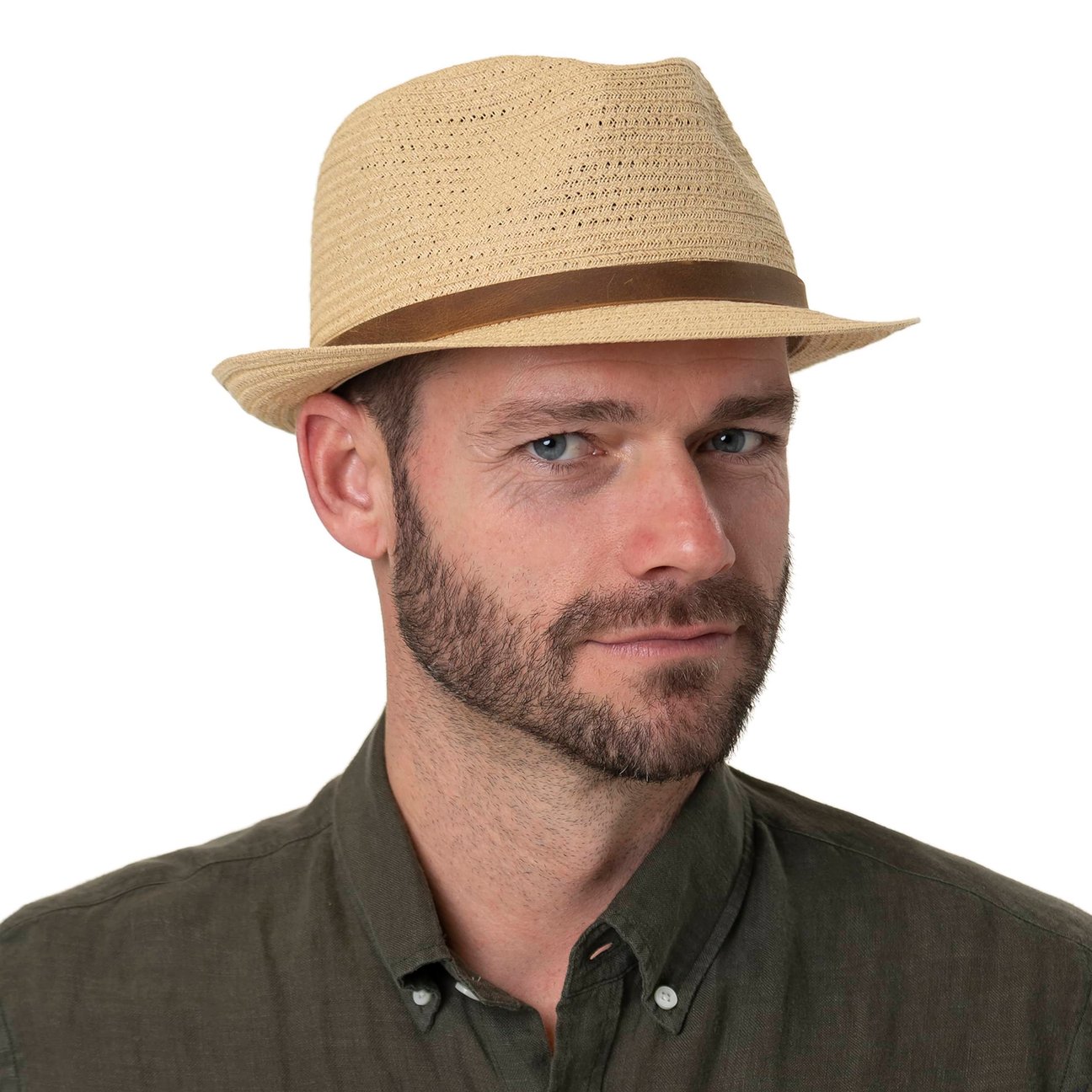 Cappellishop Málaga Cappello Trilby In Paglia Di Carta, Nero, Misura 53 Cm, Made In Italy, Ideale Per L'estate