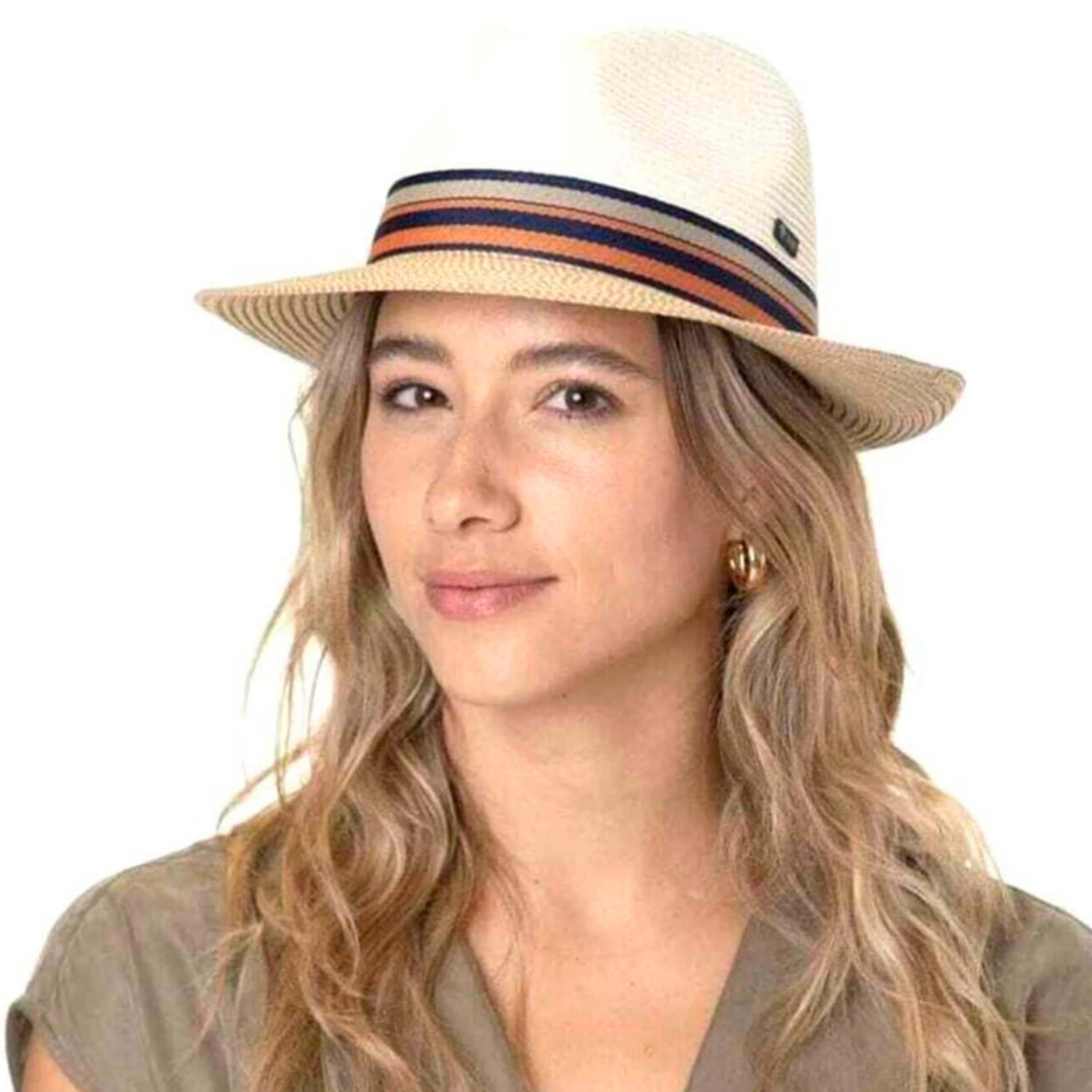 Cappello Di Paglia Albatros Modello Harvester: Colore Naturale Marrone, Leggero E Traspirante, Taglia 57/58