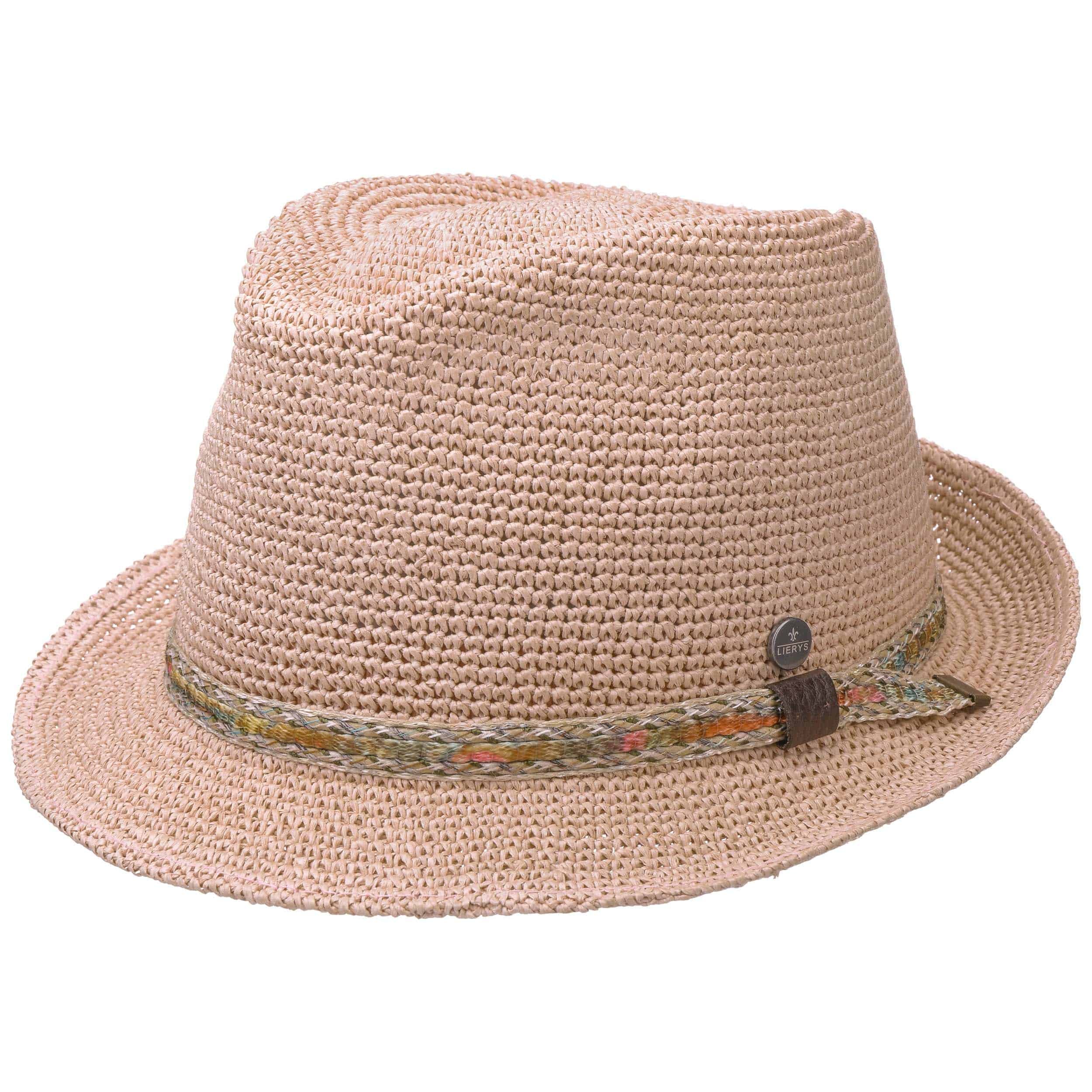Cappello Panama In Paglia Fedora Trilby – Uomo E Donna – Tesa Corta 3,5 Cm – Pieghevole – Regolabile Da 52 A 60 Cm – Estate